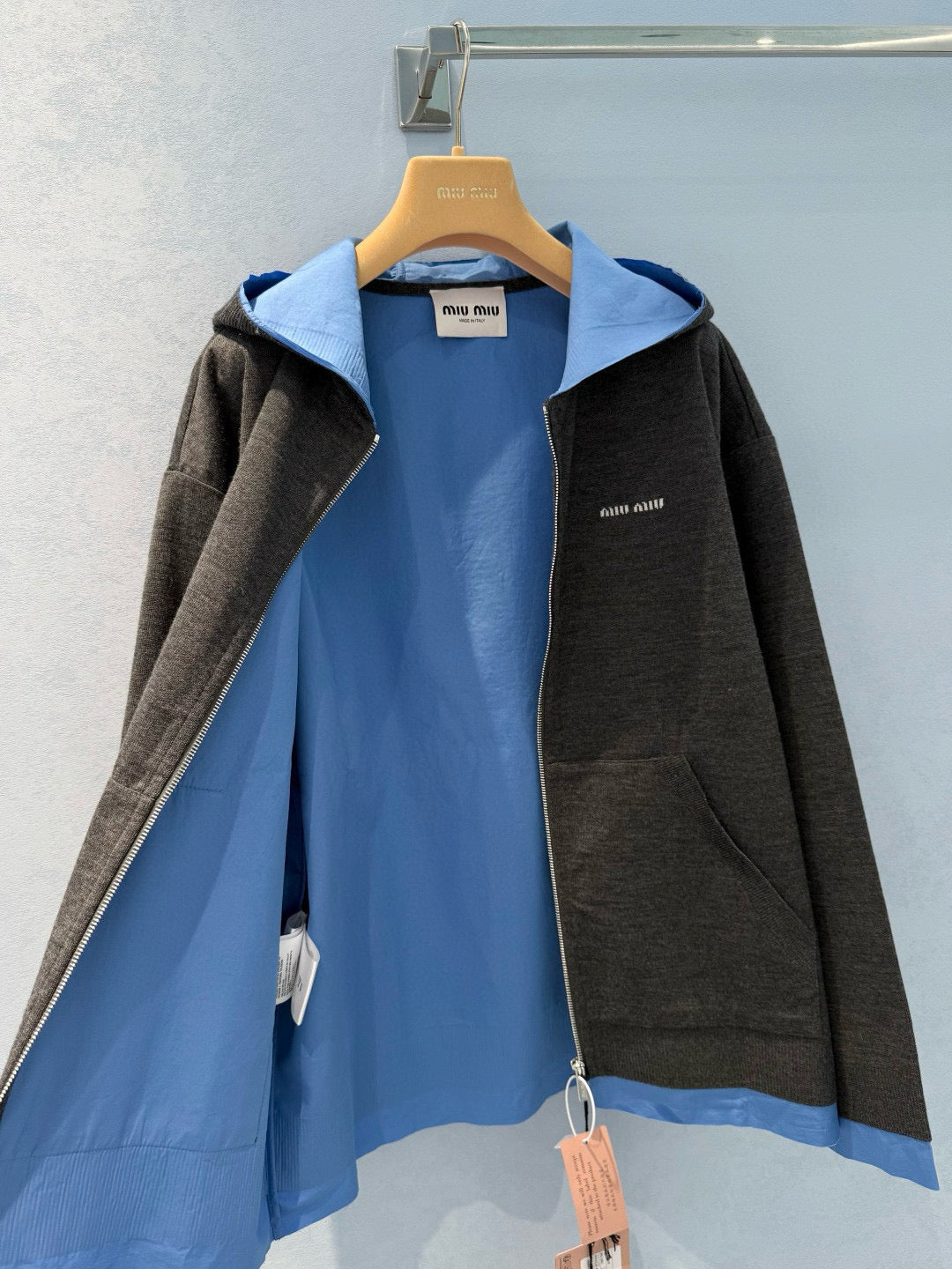 MIU M ZIP HOODIE