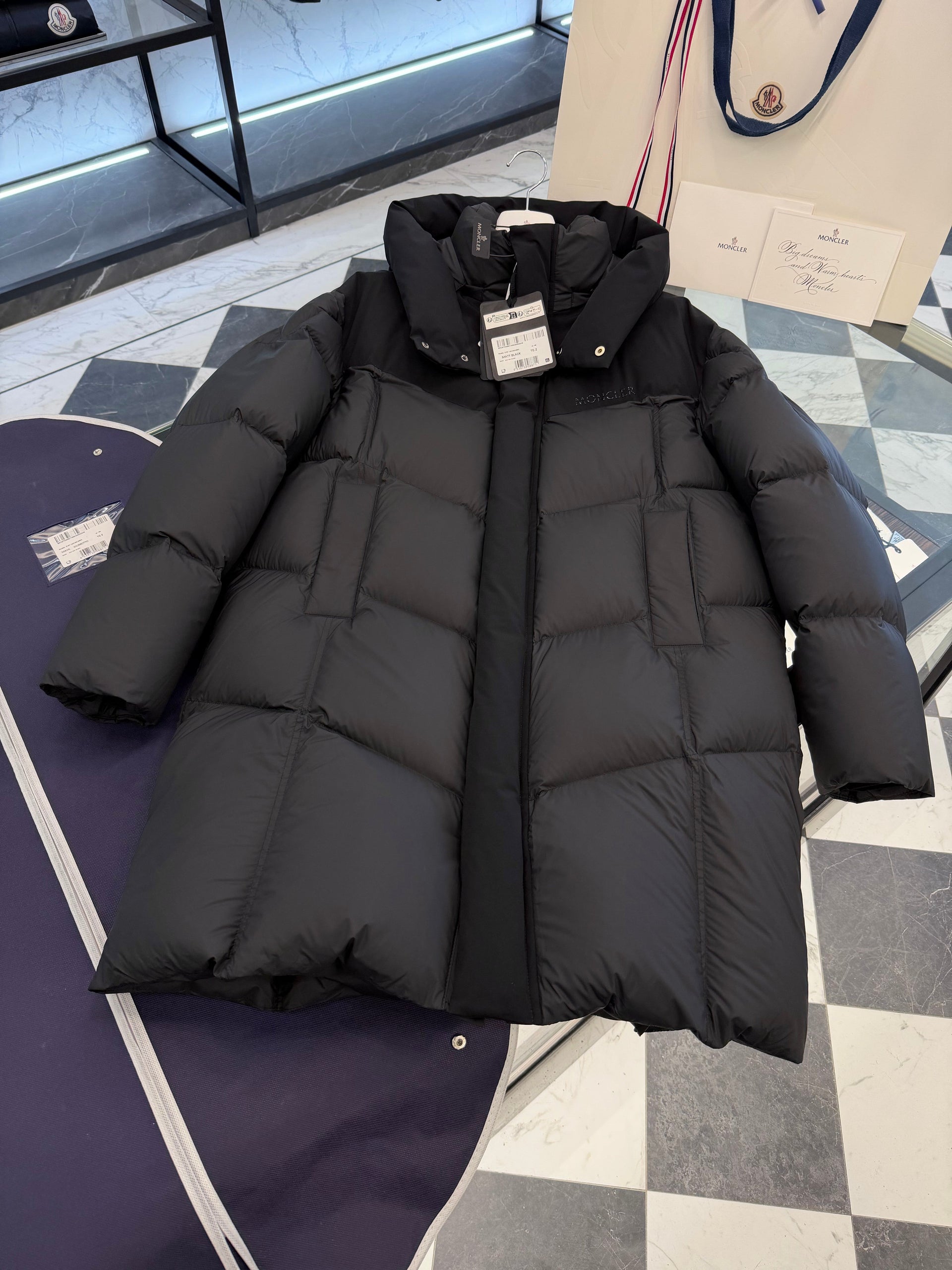 MONC MATT BLACK COAT