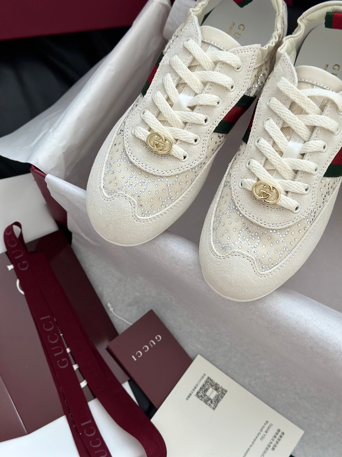GG SHIFT CRYSTAL SNEAKERS