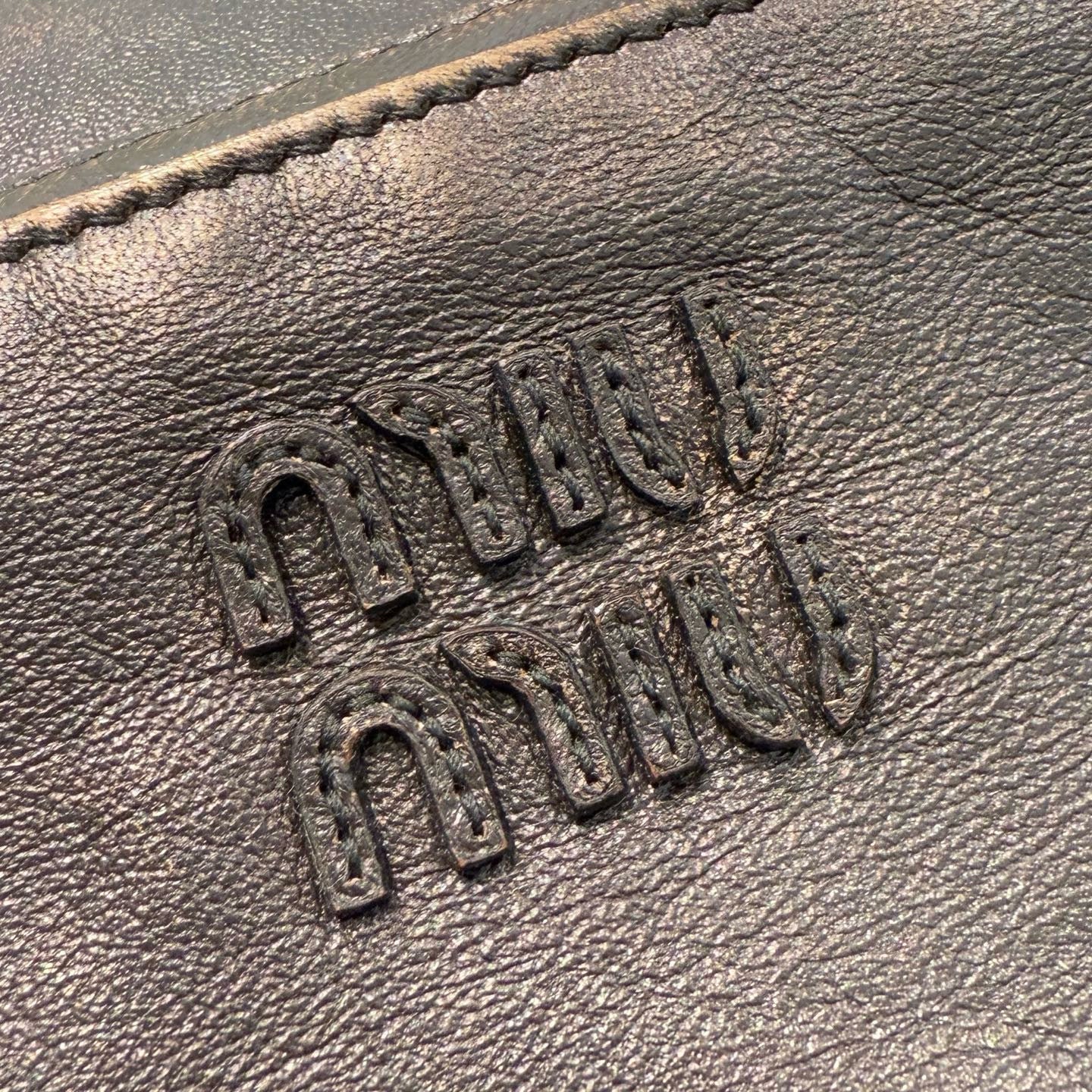 MIU M NAPPA LEATHER TOP HANDLE BAG