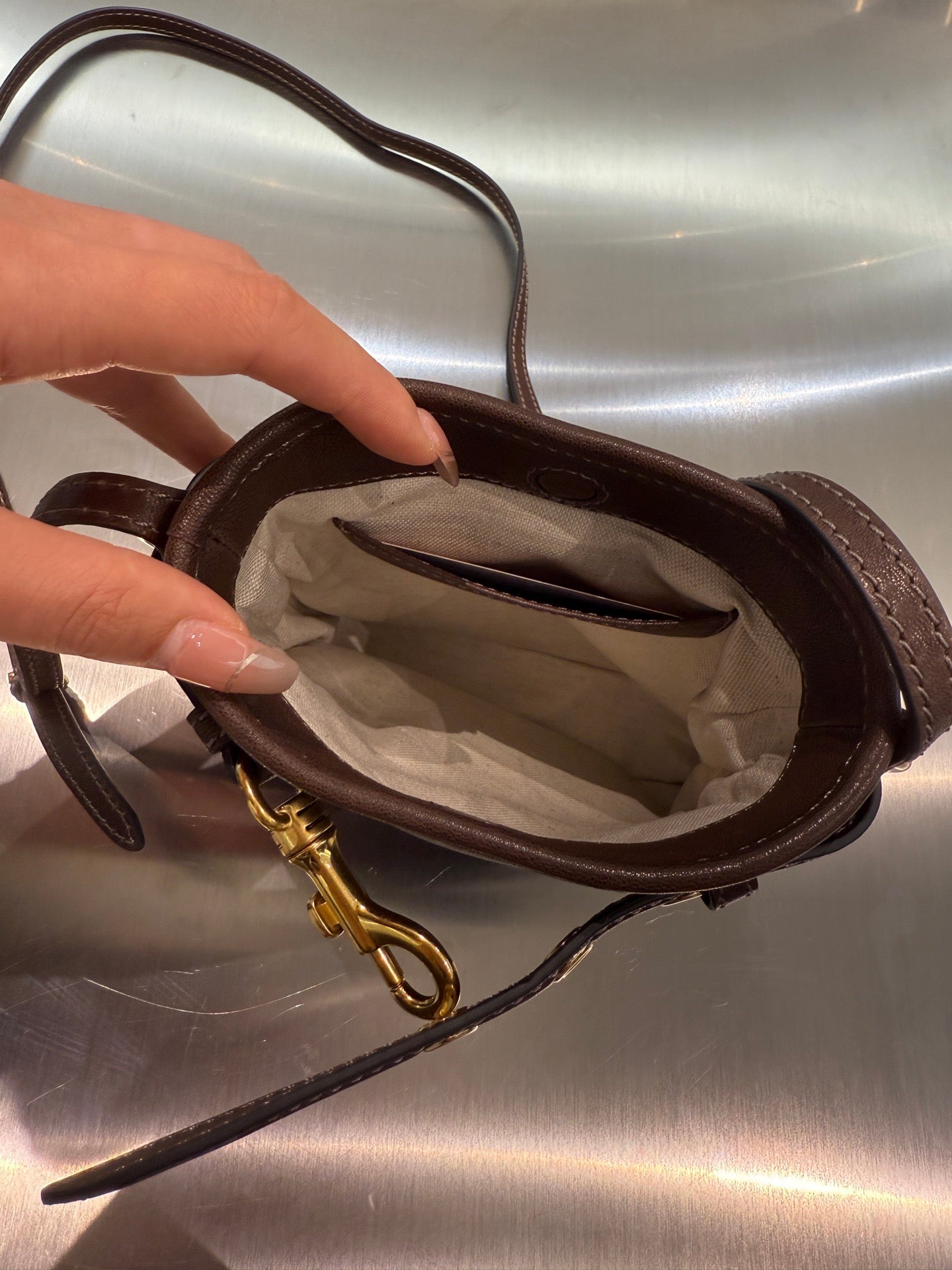 MIU M NAPPA LEATHER POUCH