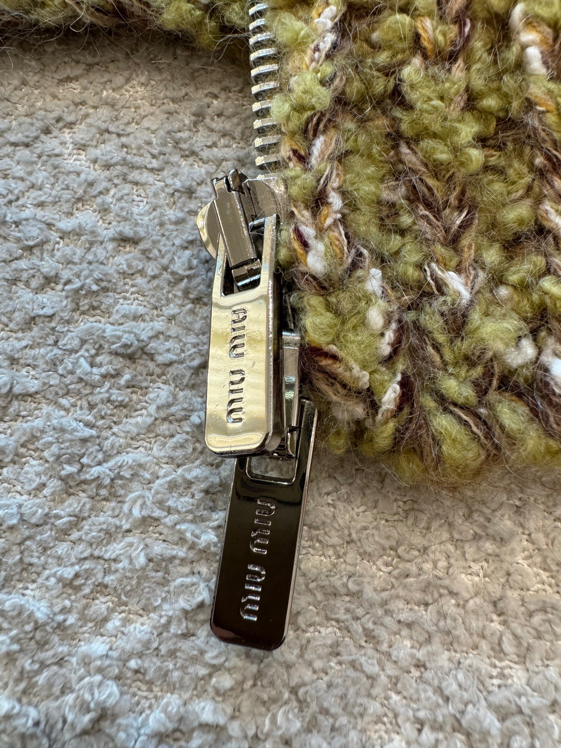 MIU M ZIP CARDIGAN