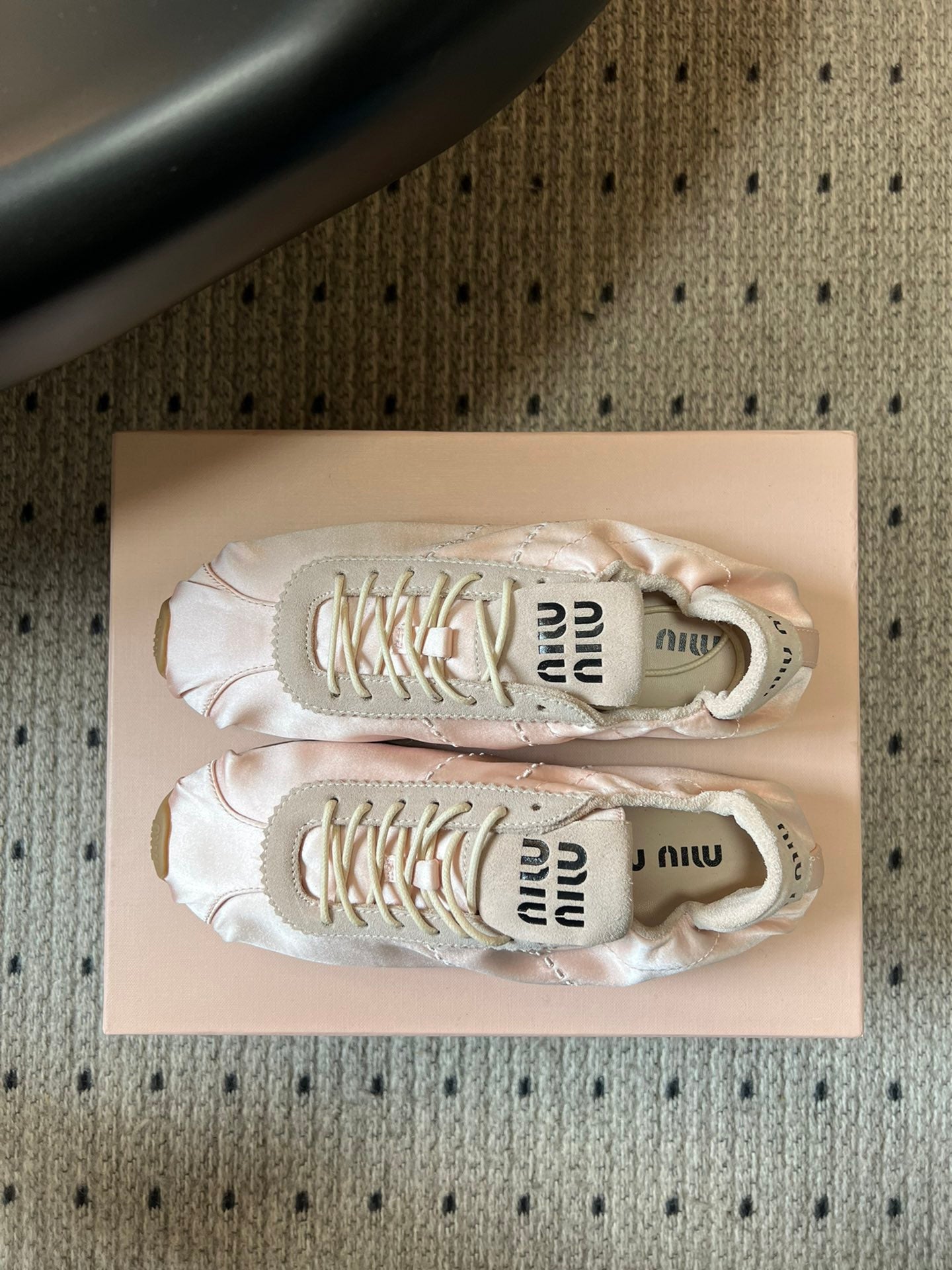 MIU M SATIN SNEAKERS