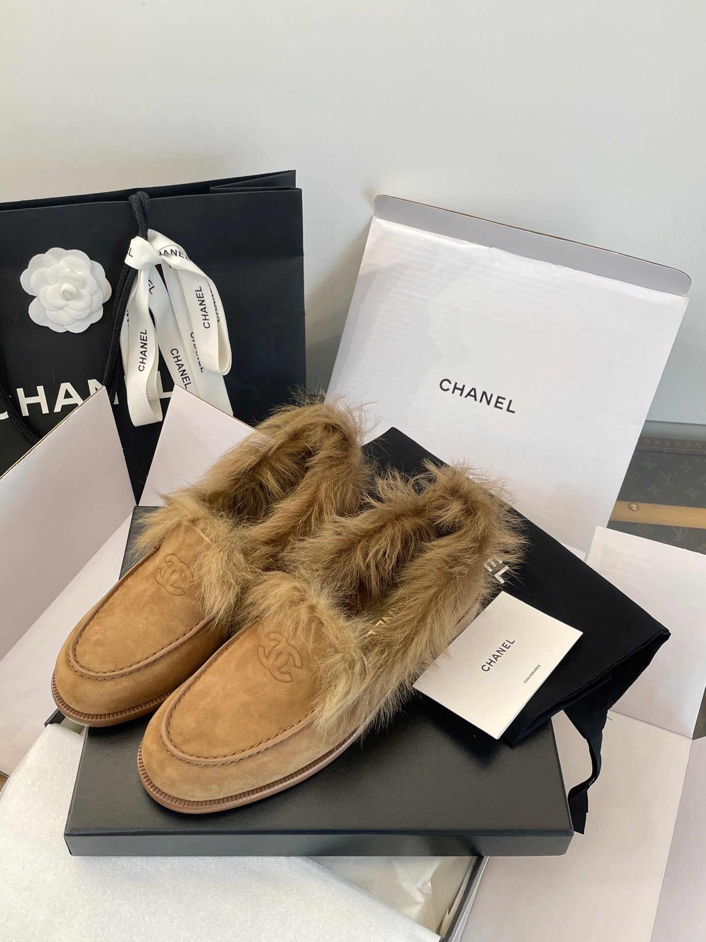 CC FUR LOAFERS