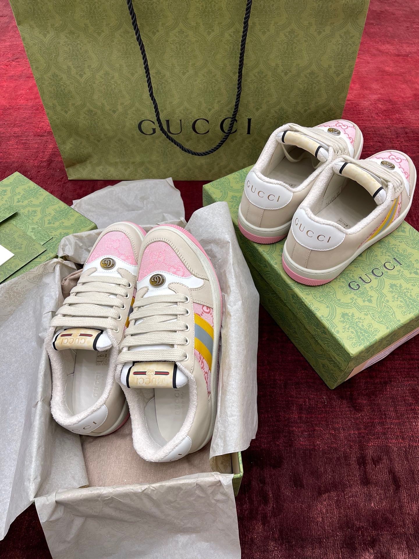 GG SCREENER LEATHER SNEAKERS