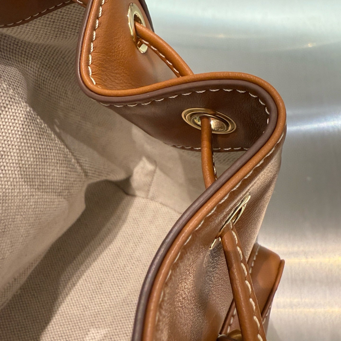 MIU M LEATHER BACKPACK