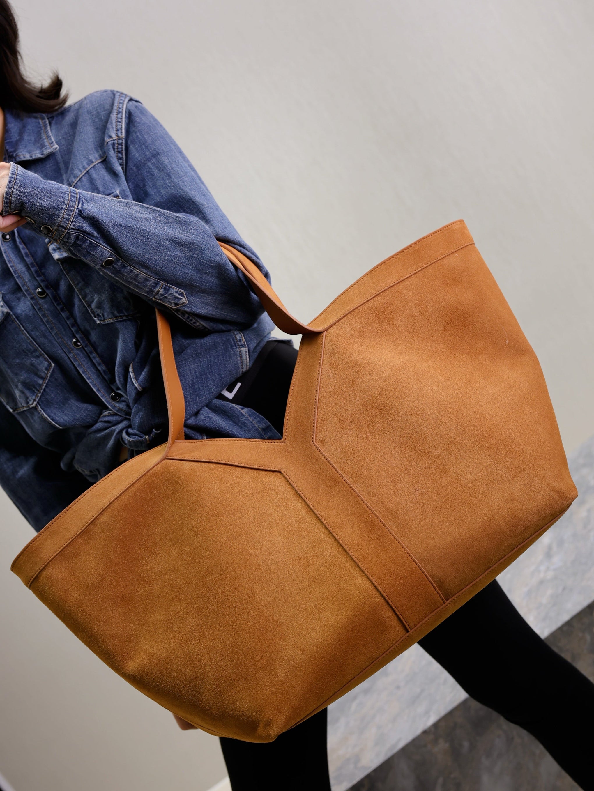 SL Y TOTE IN SUEDE BAG
