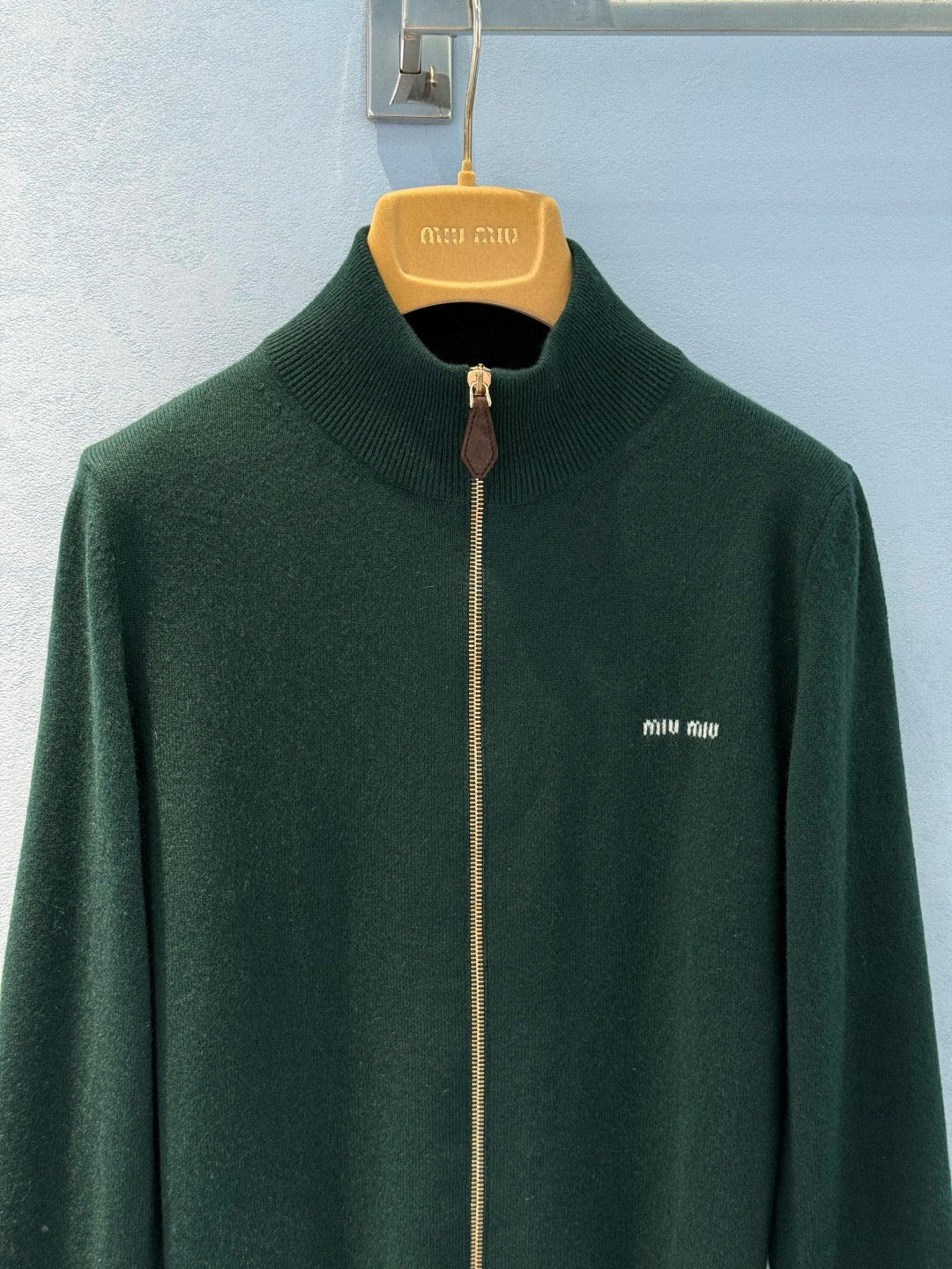 MIU M ZIP CARDIGAN