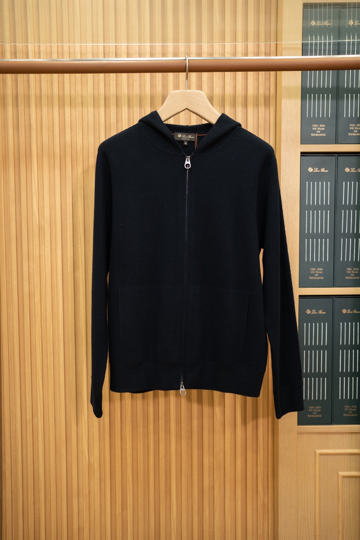LORO P MERINO WOOL ZIP SWEATSHIRT