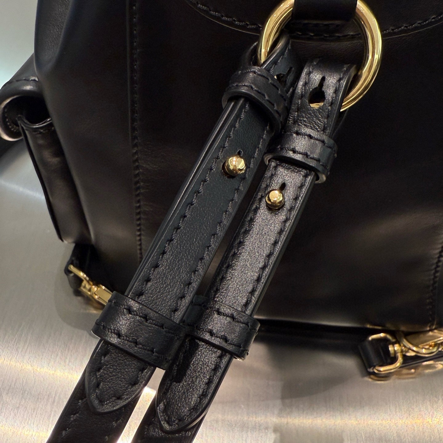 MIU M LEATHER BACKPACK