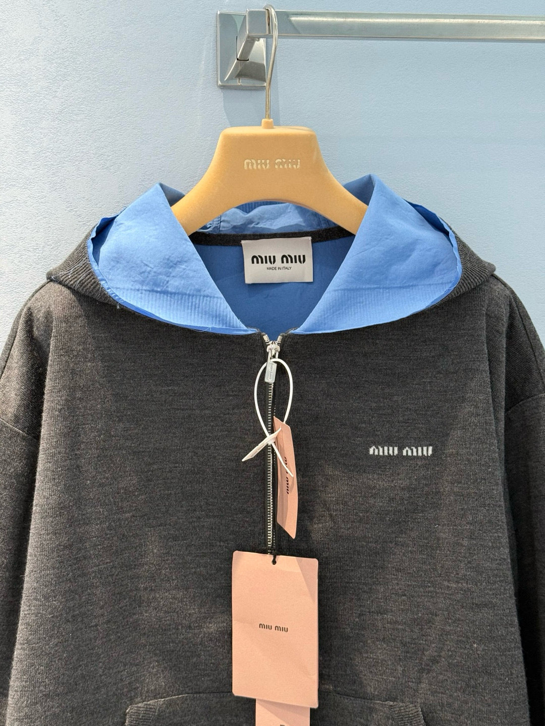 MIU M ZIP HOODIE