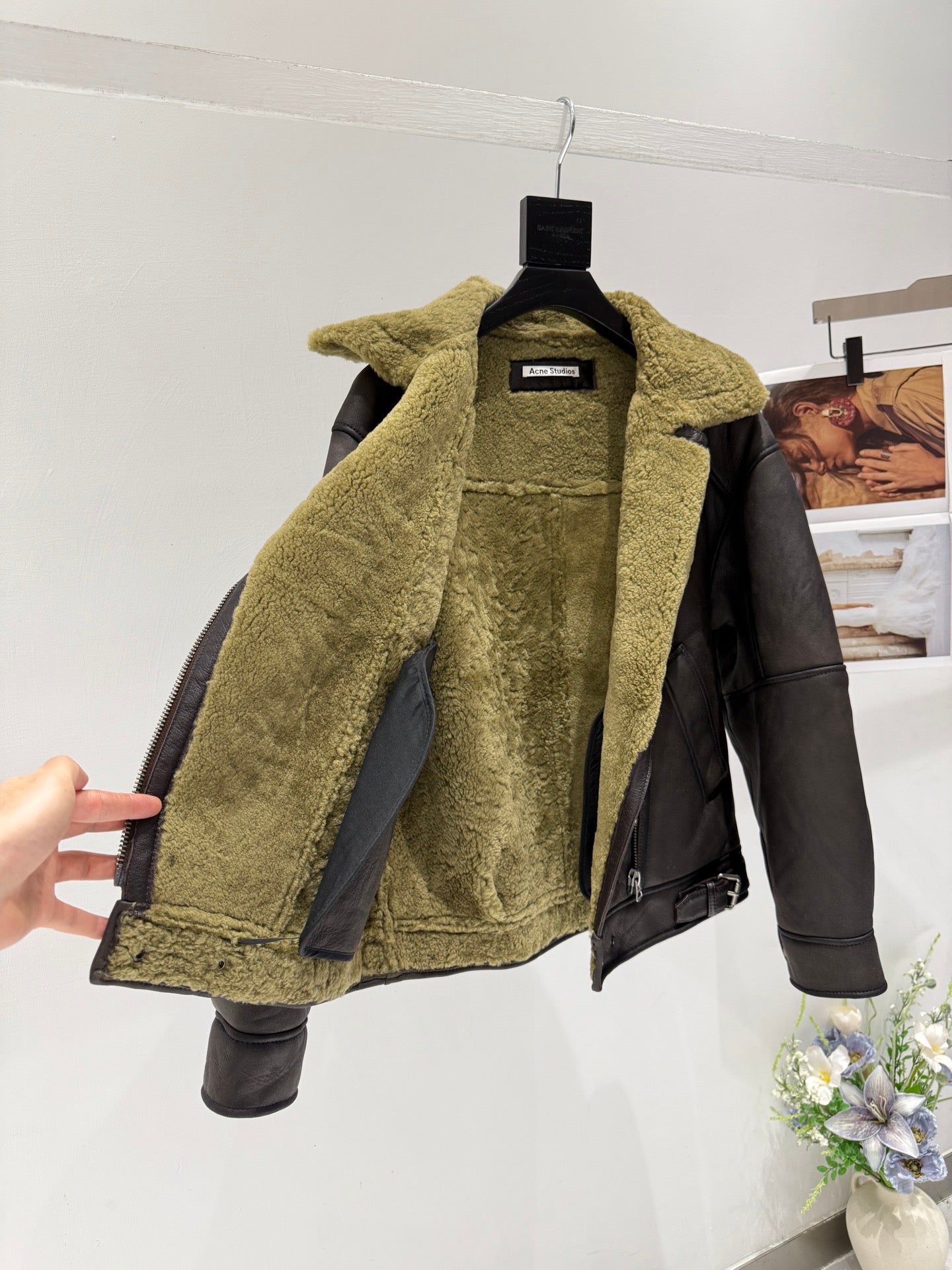 ACNE LEATHER PARKA