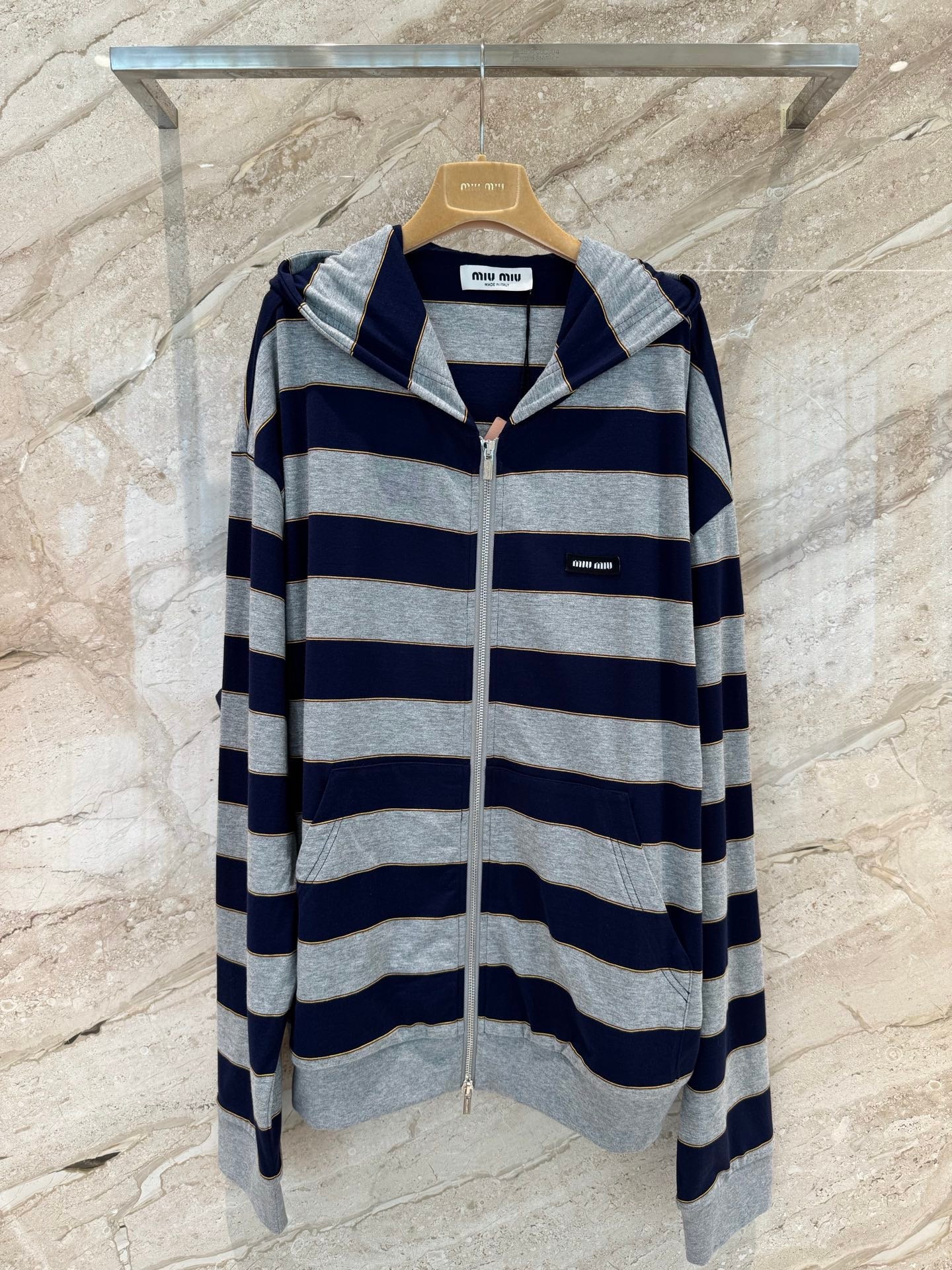 MIU M ZIP HOODIE