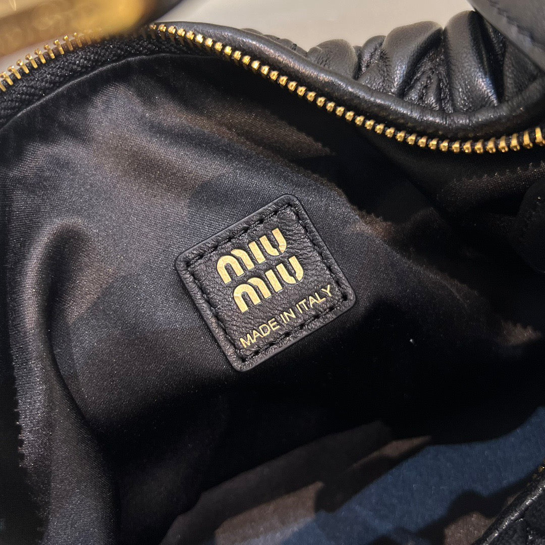 MIU M MATELASSE NAPPA LEATHER POUCH