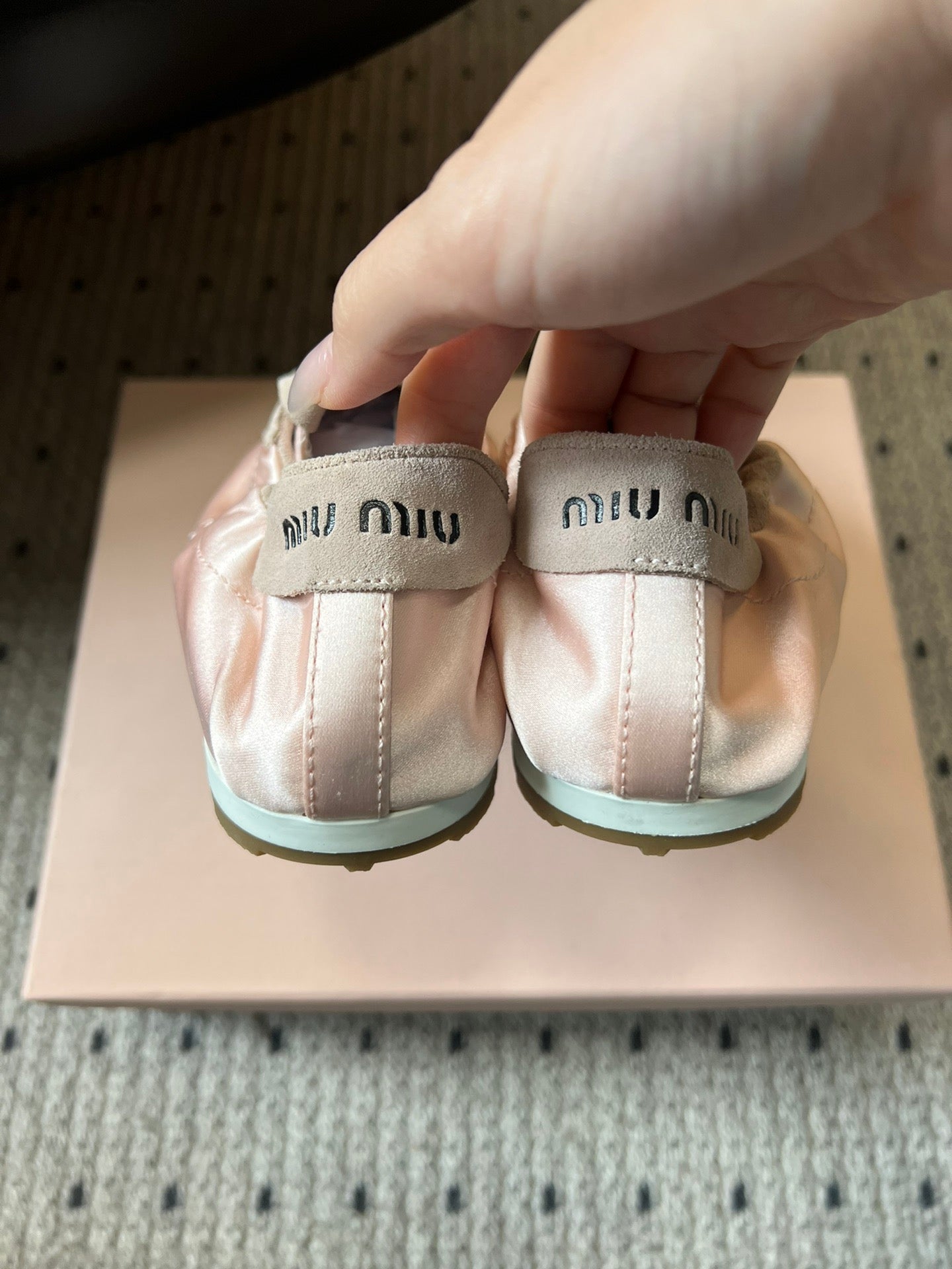 MIU M SATIN SNEAKERS