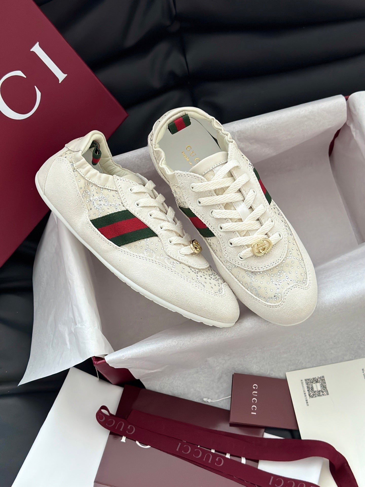 GG SHIFT CRYSTAL SNEAKERS