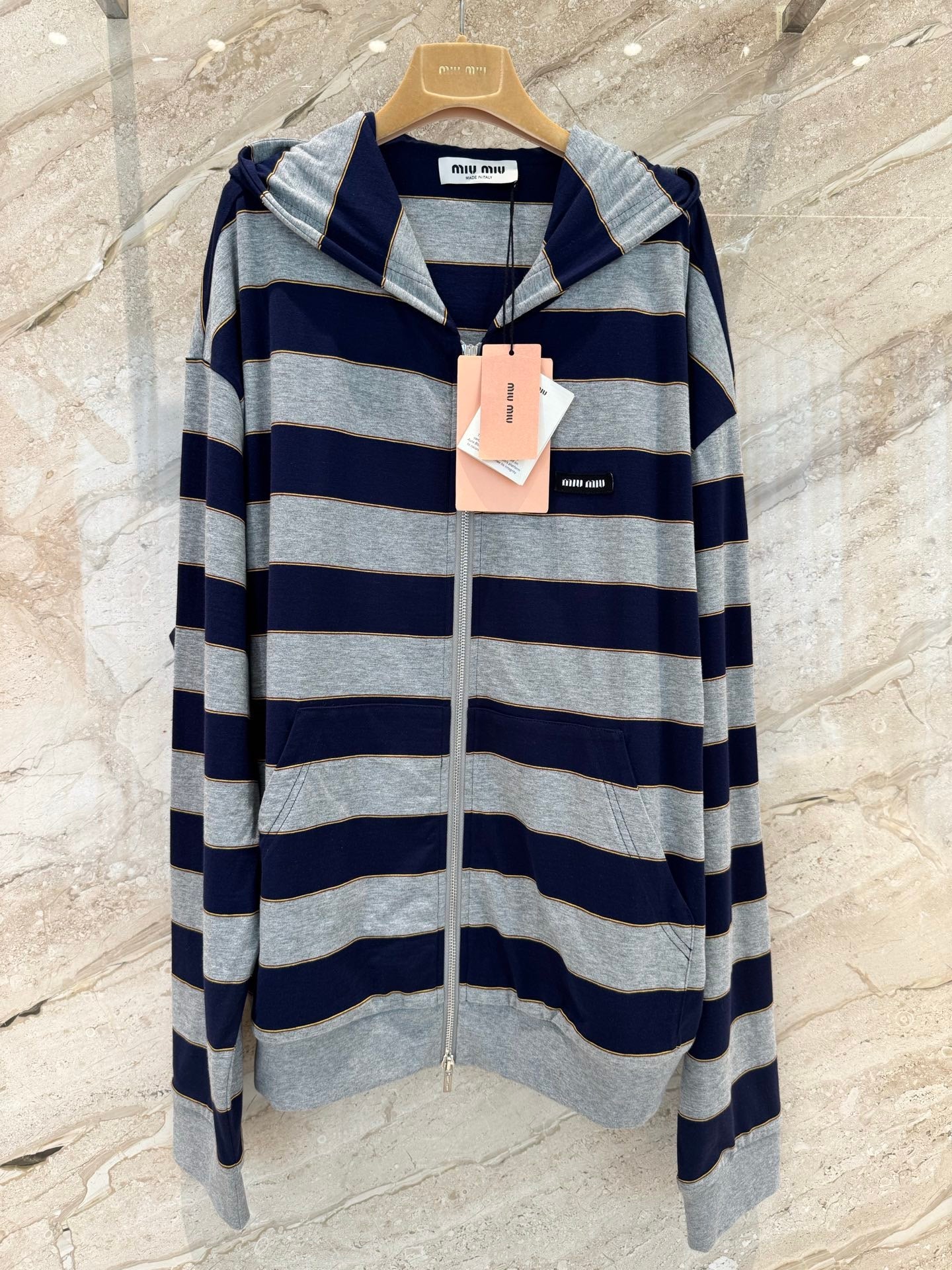 MIU M ZIP SWEATSHIRT