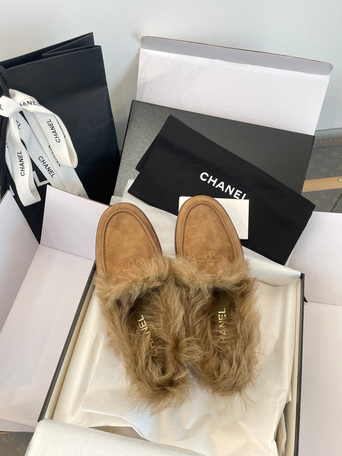 CC FUR LOAFERS