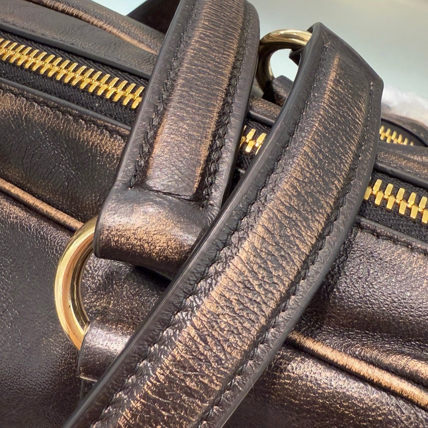 MIU M NAPPA LEATHER TOP HANDLE BAG