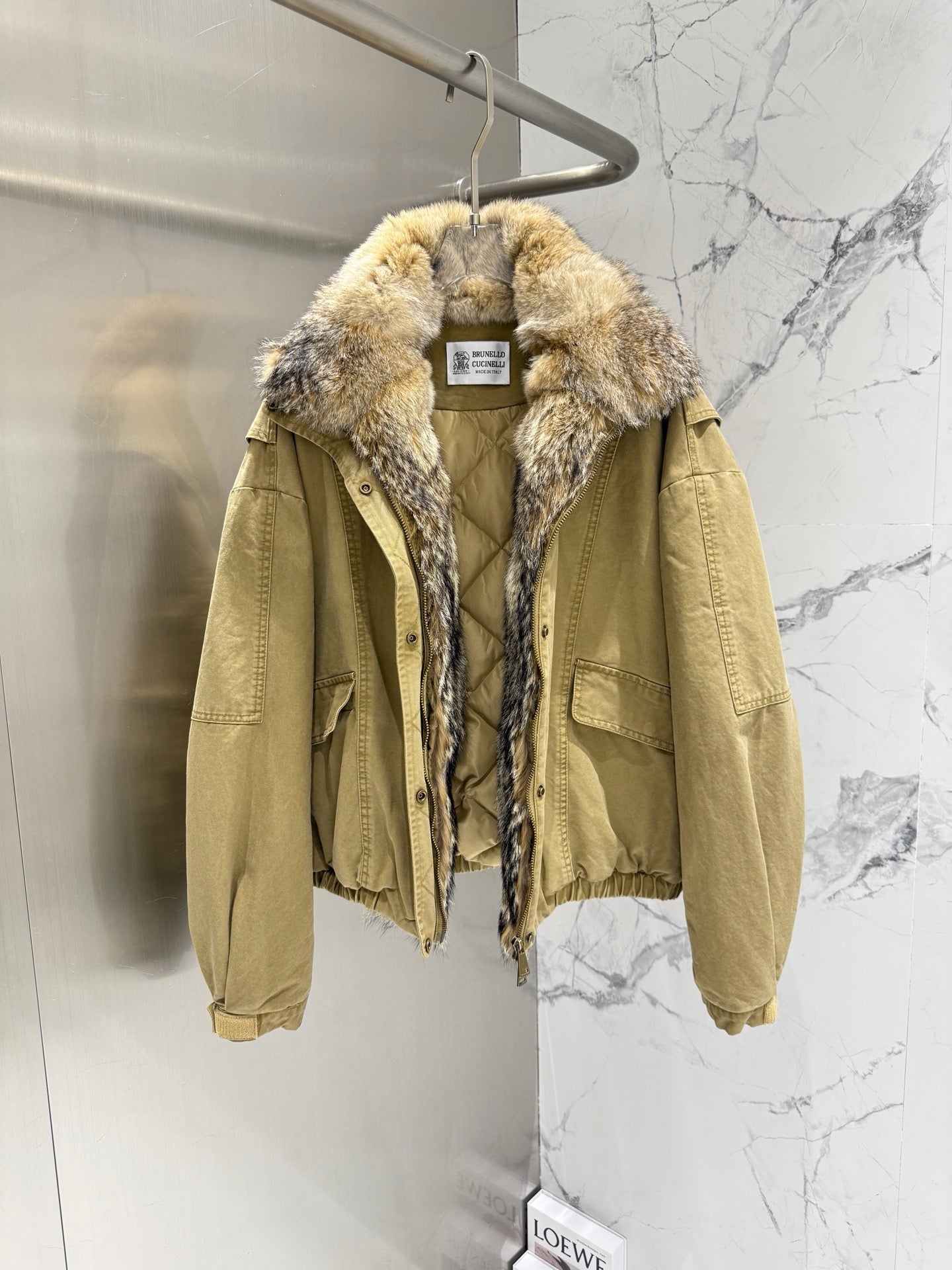 BRUNELLO C FOX FUR PARKA