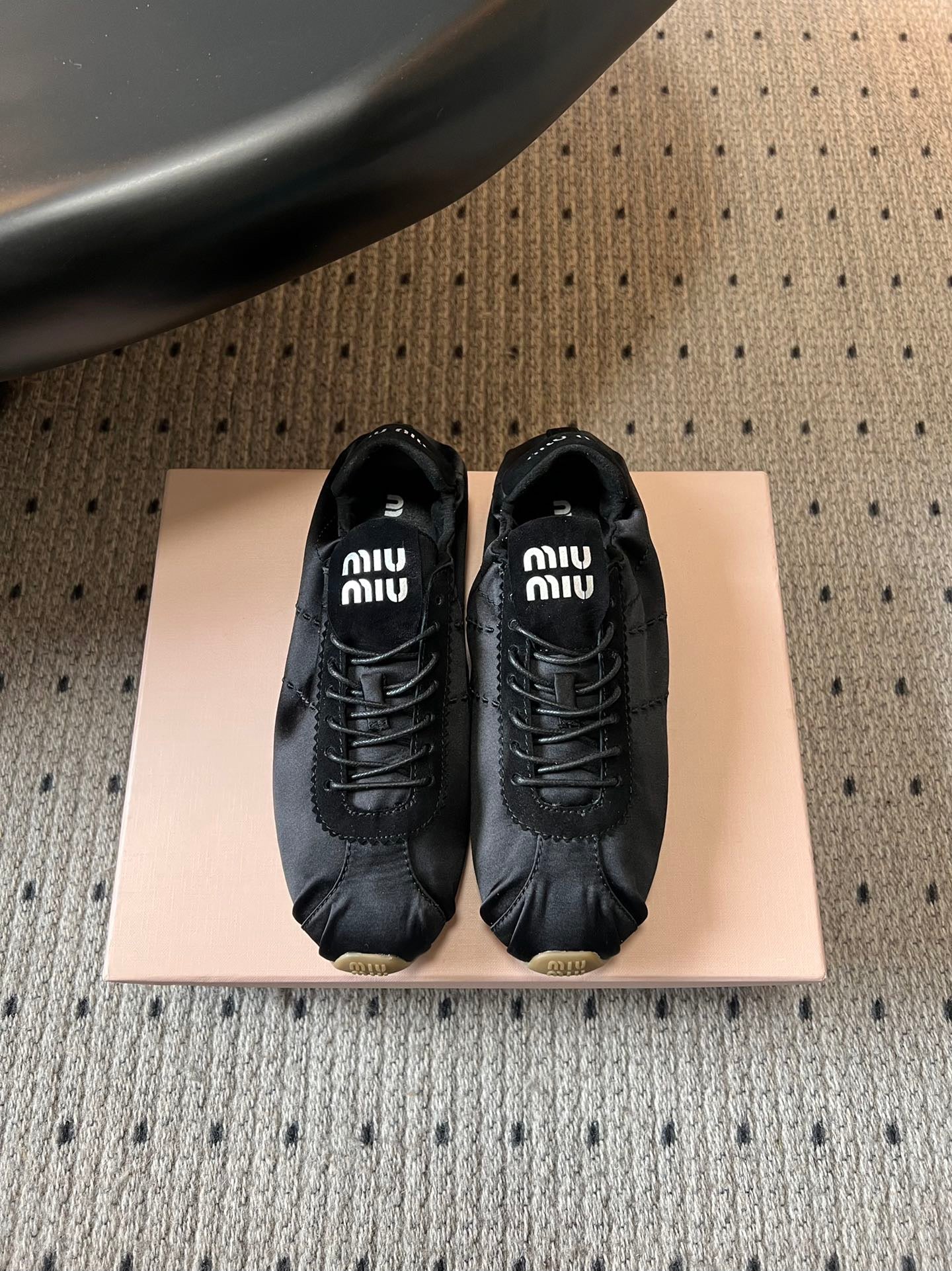 MIU M SATIN SNEAKERS