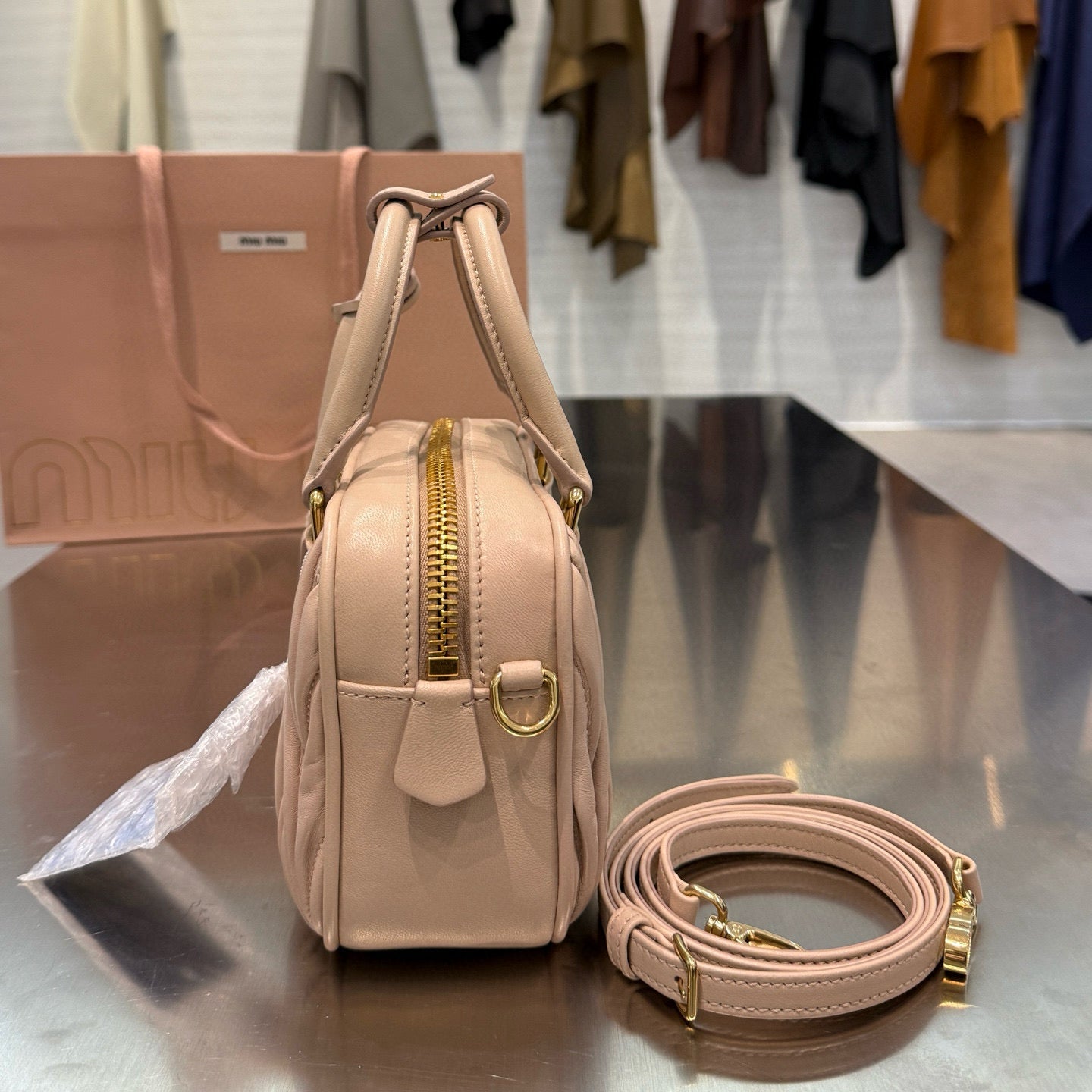 MIU M ARCADIE MATELASSE BAG