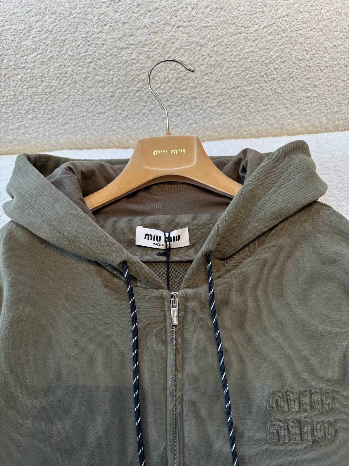 MIU M ZIP HOODIE