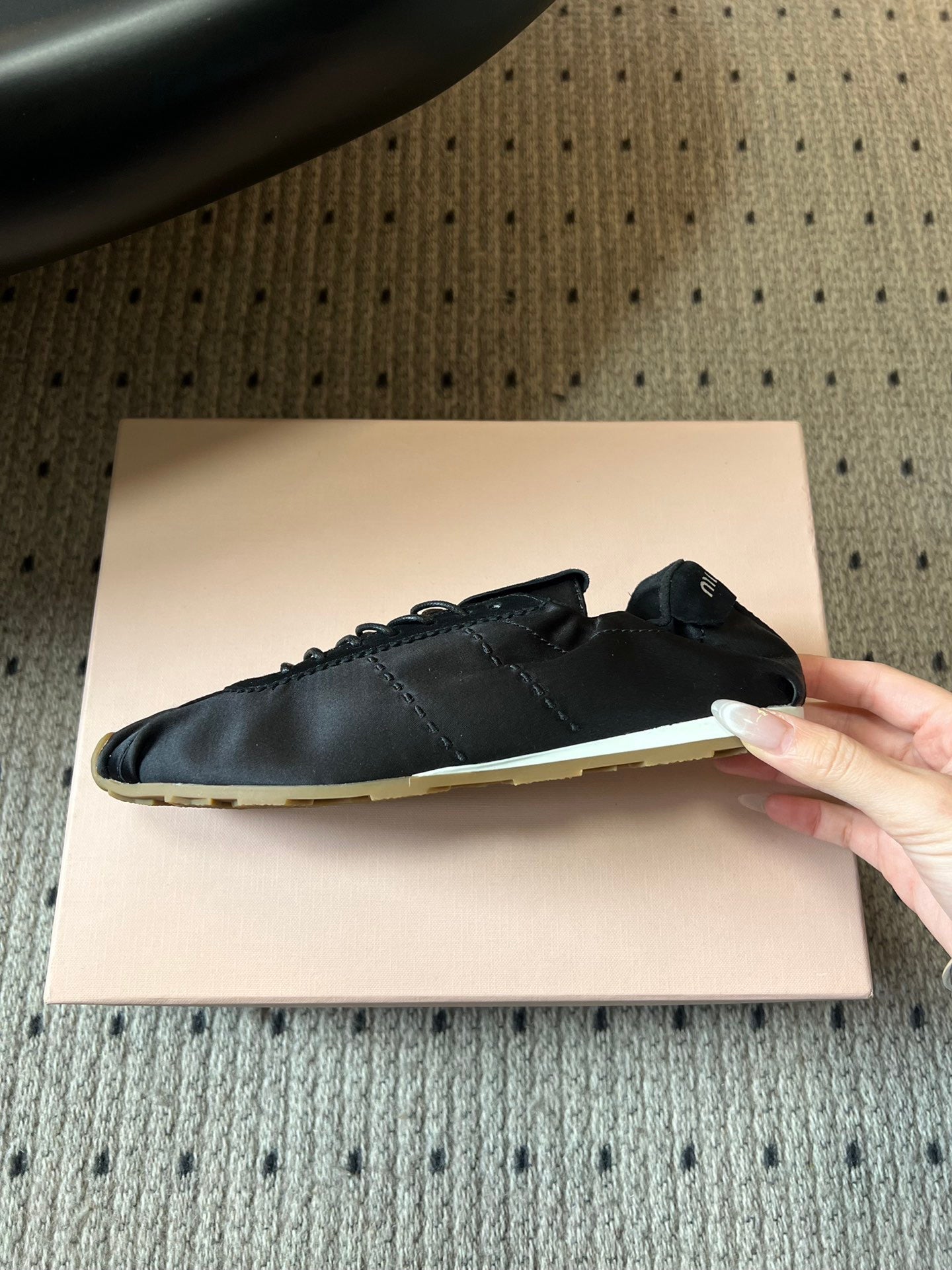 MIU M SATIN SNEAKERS