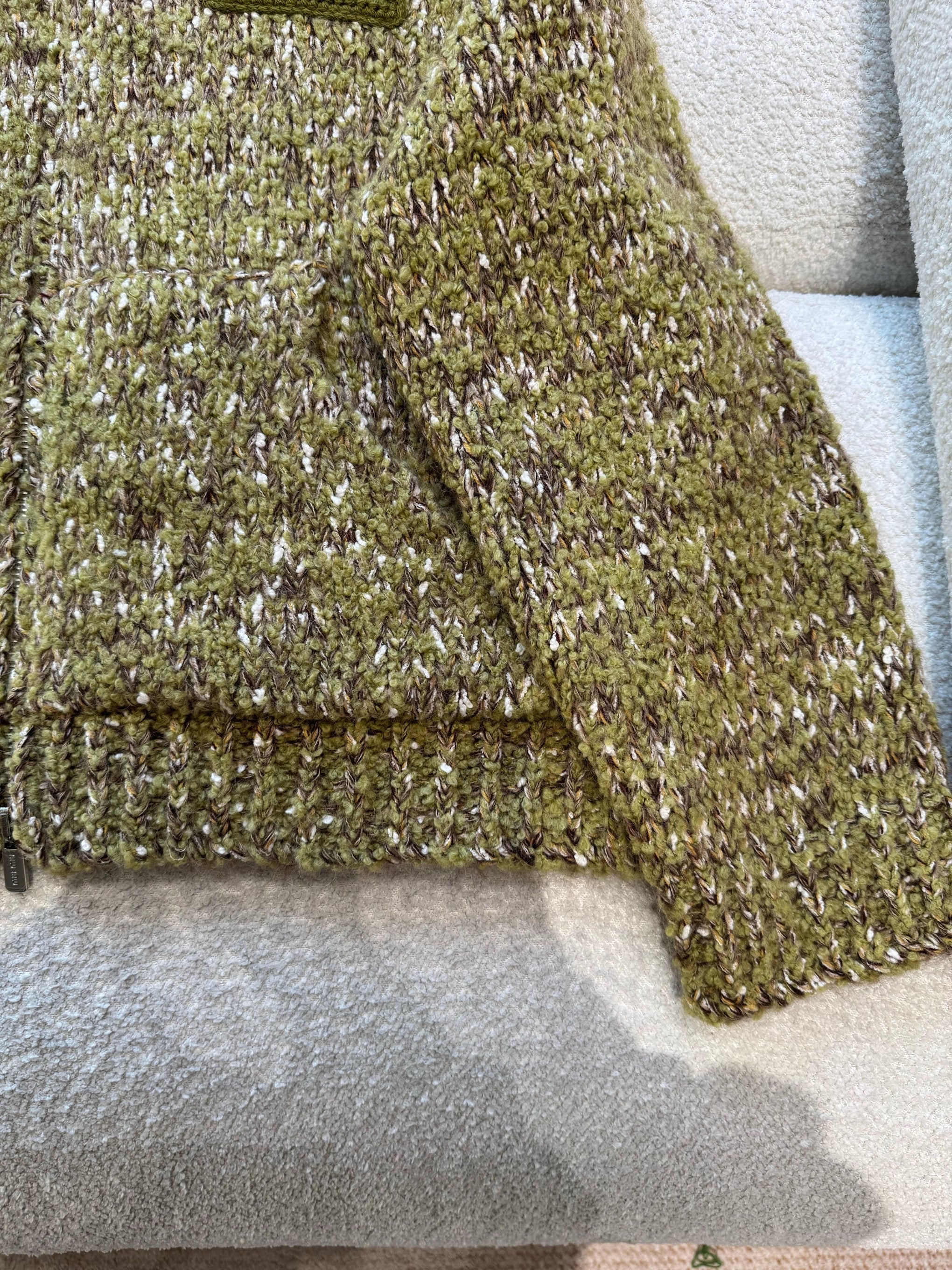 MIU M ZIP CARDIGAN