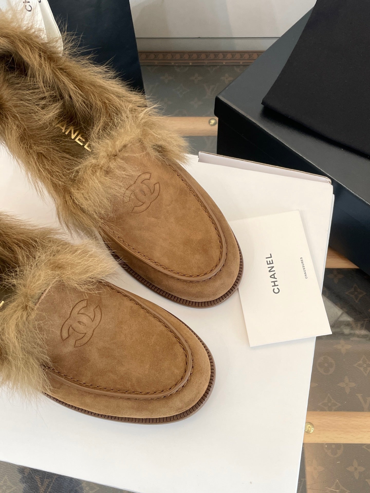 CC FUR LOAFERS