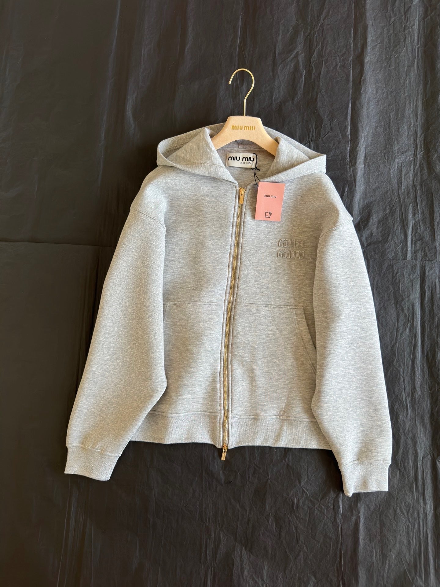 MIU M ZIP SWEATSHIRT