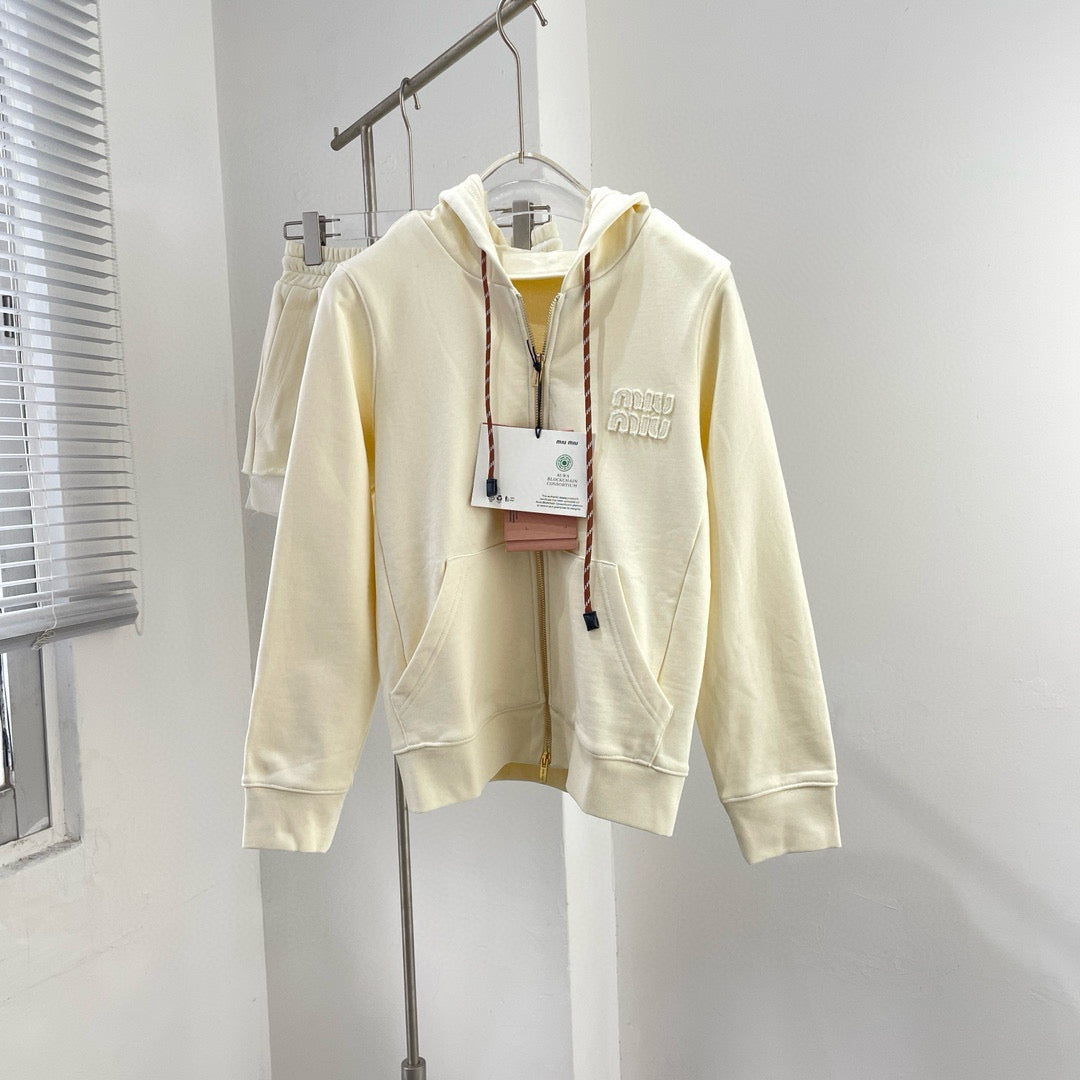 MIU M ZIP SWEATSHIRT