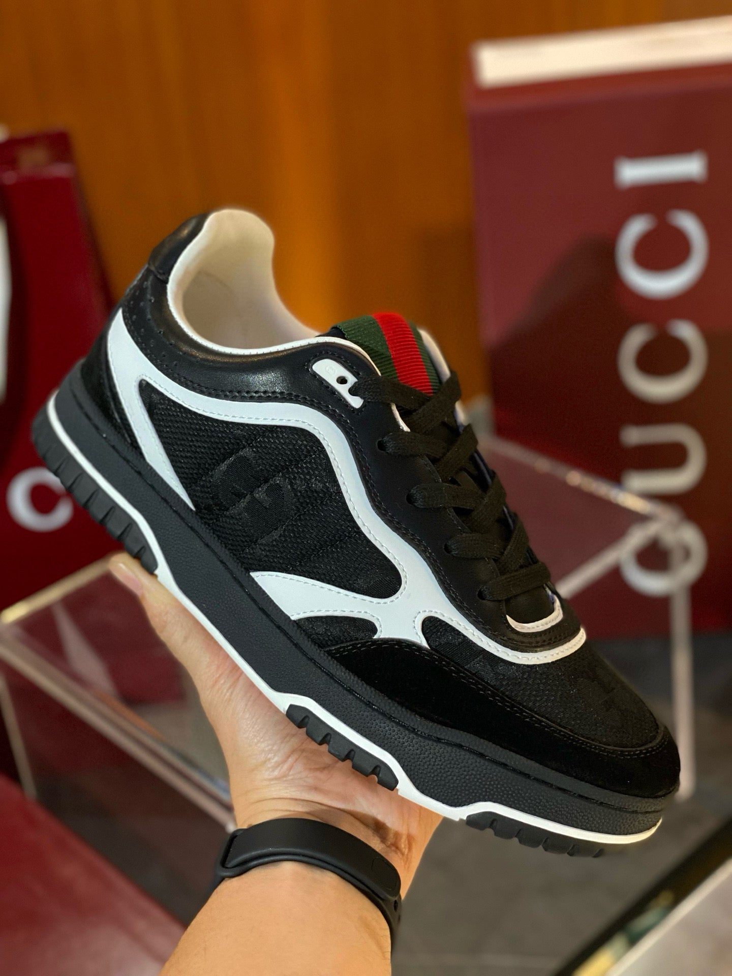 GG RE WEB SNEAKERS
