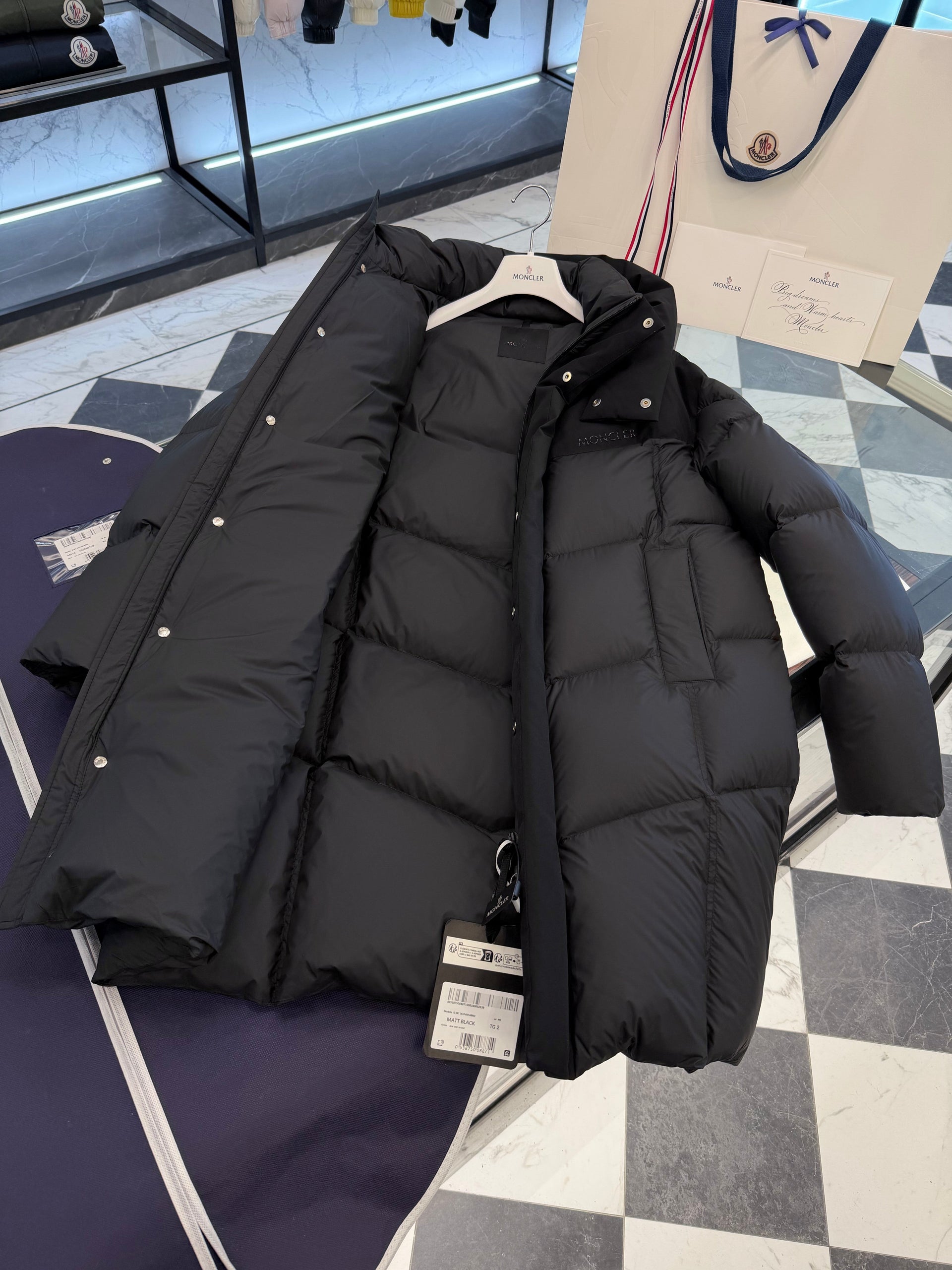 MONC MATT BLACK COAT