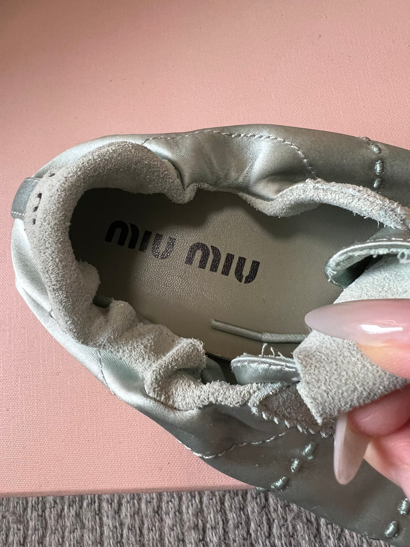 MIU M SATIN SNEAKERS
