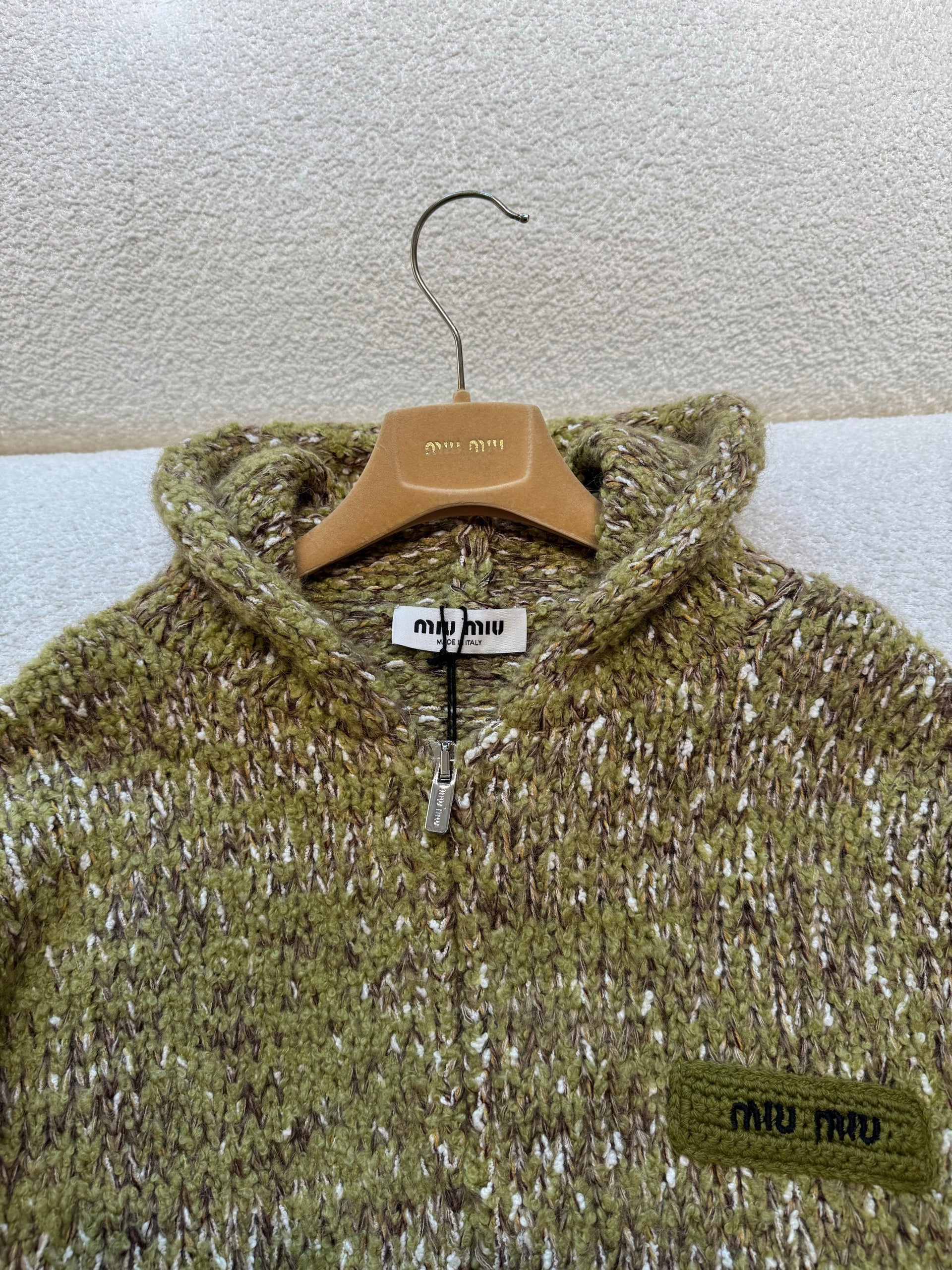 MIU M ZIP CARDIGAN