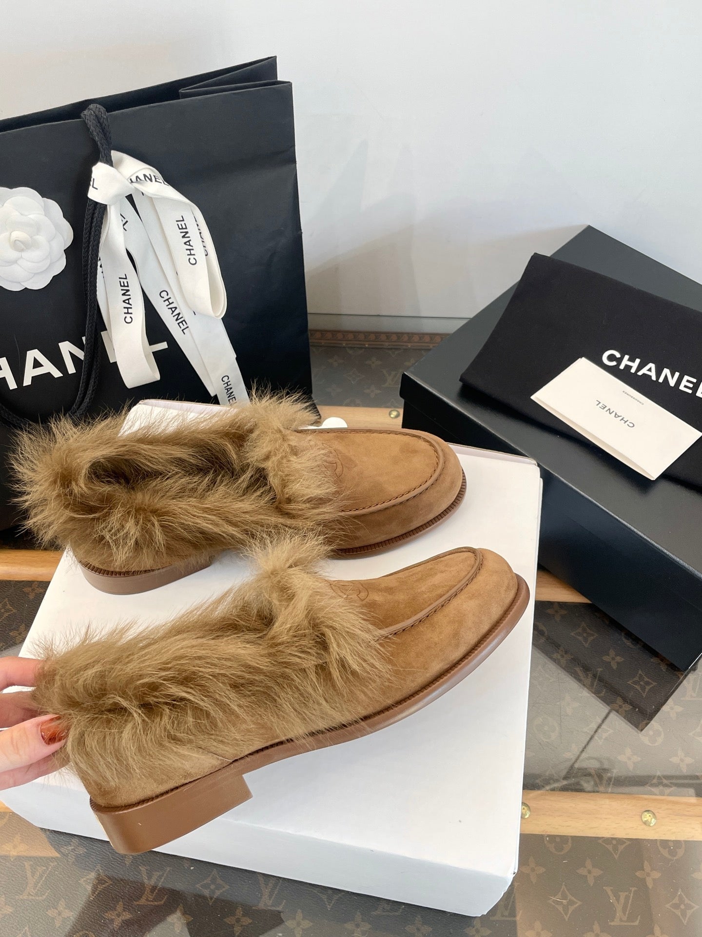 CC FUR LOAFERS