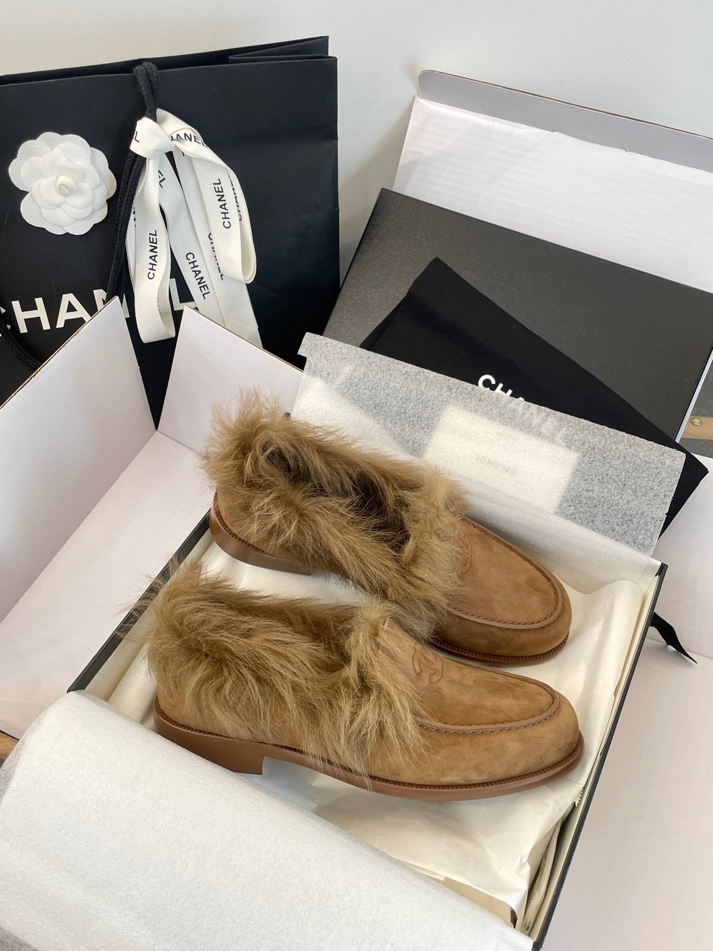 CC FUR LOAFERS