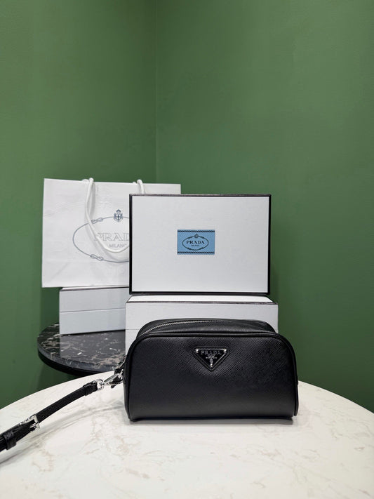PD SAFFIANO LEATHER POUCH