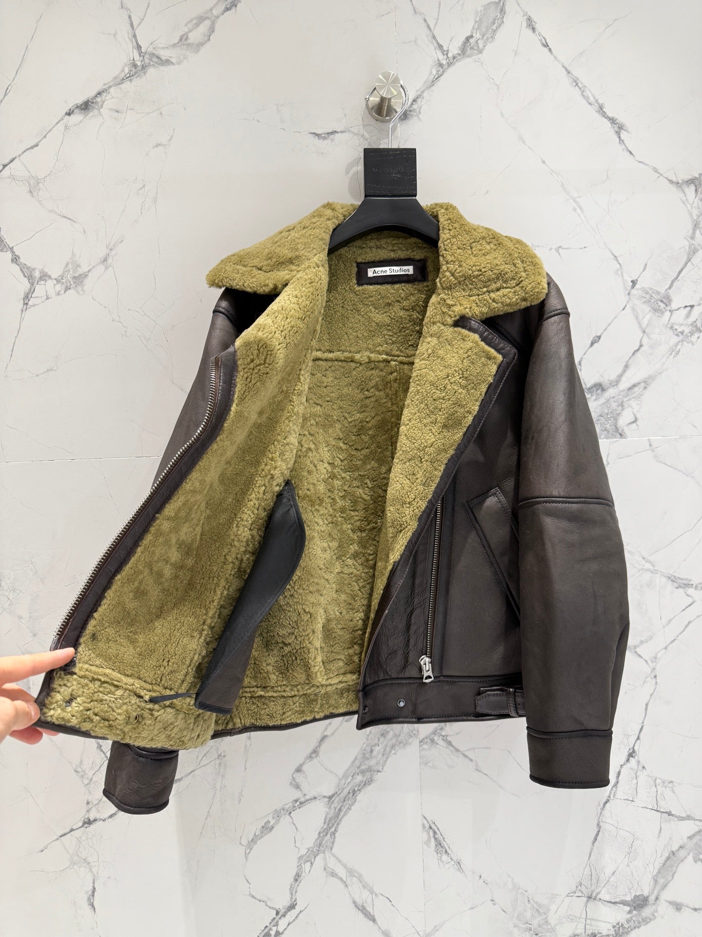 ACNE LEATHER PARKA