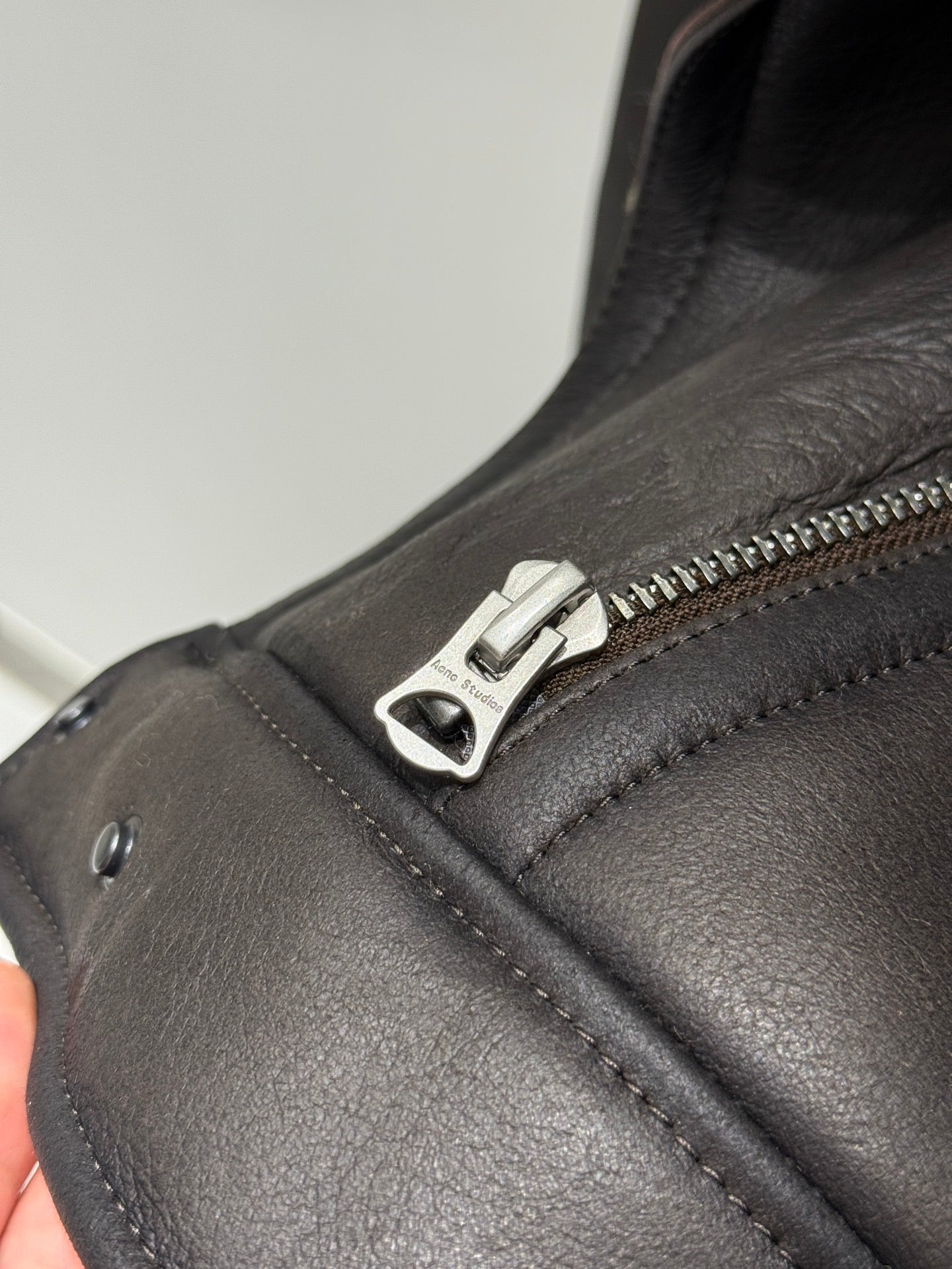 ACNE LEATHER PARKA