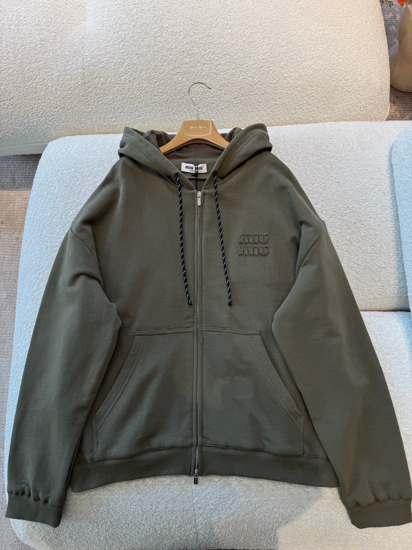 MIU M ZIP HOODIE