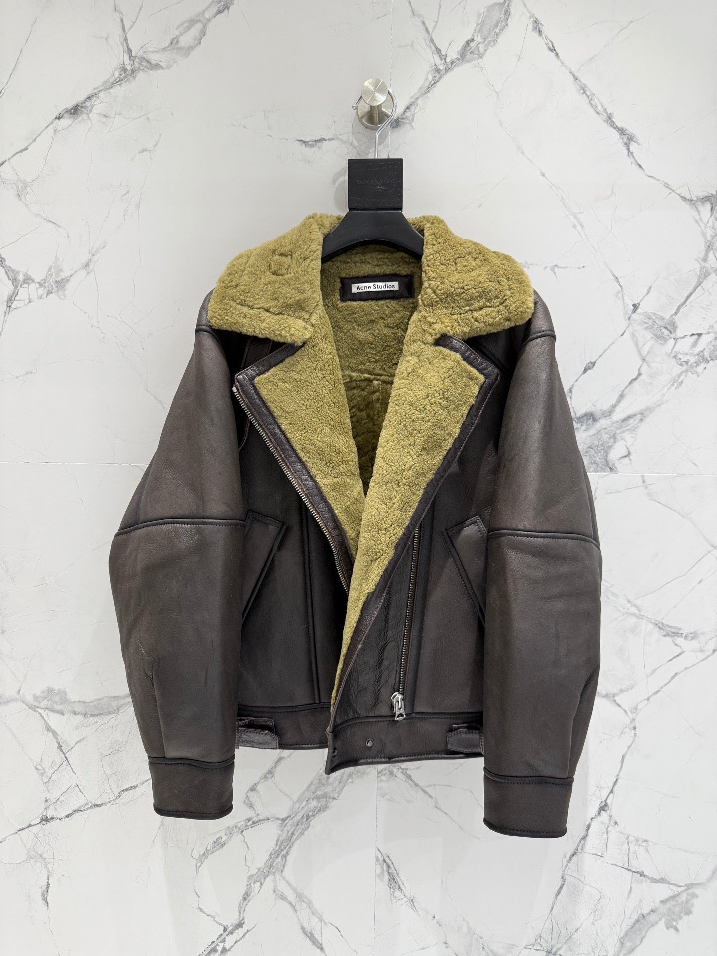 ACNE LEATHER PARKA