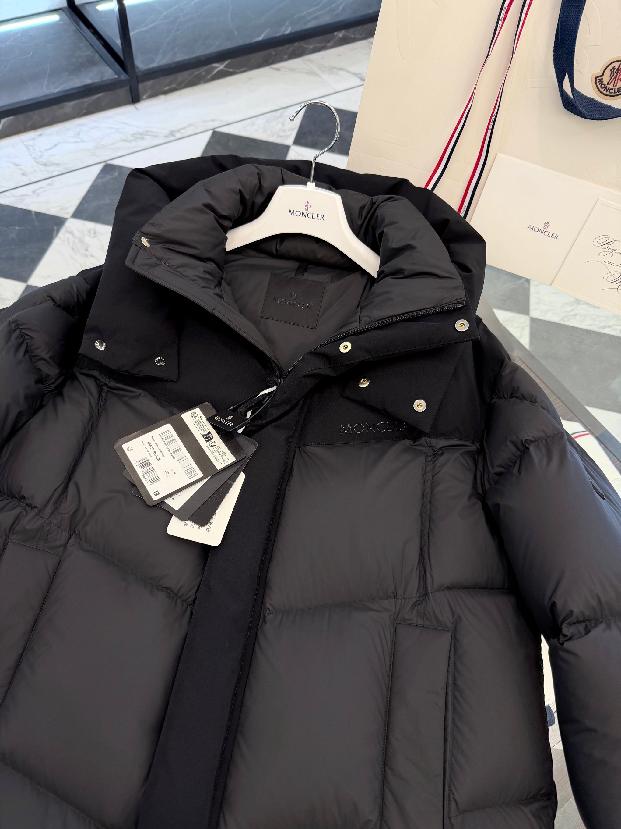 MONC MATT BLACK COAT