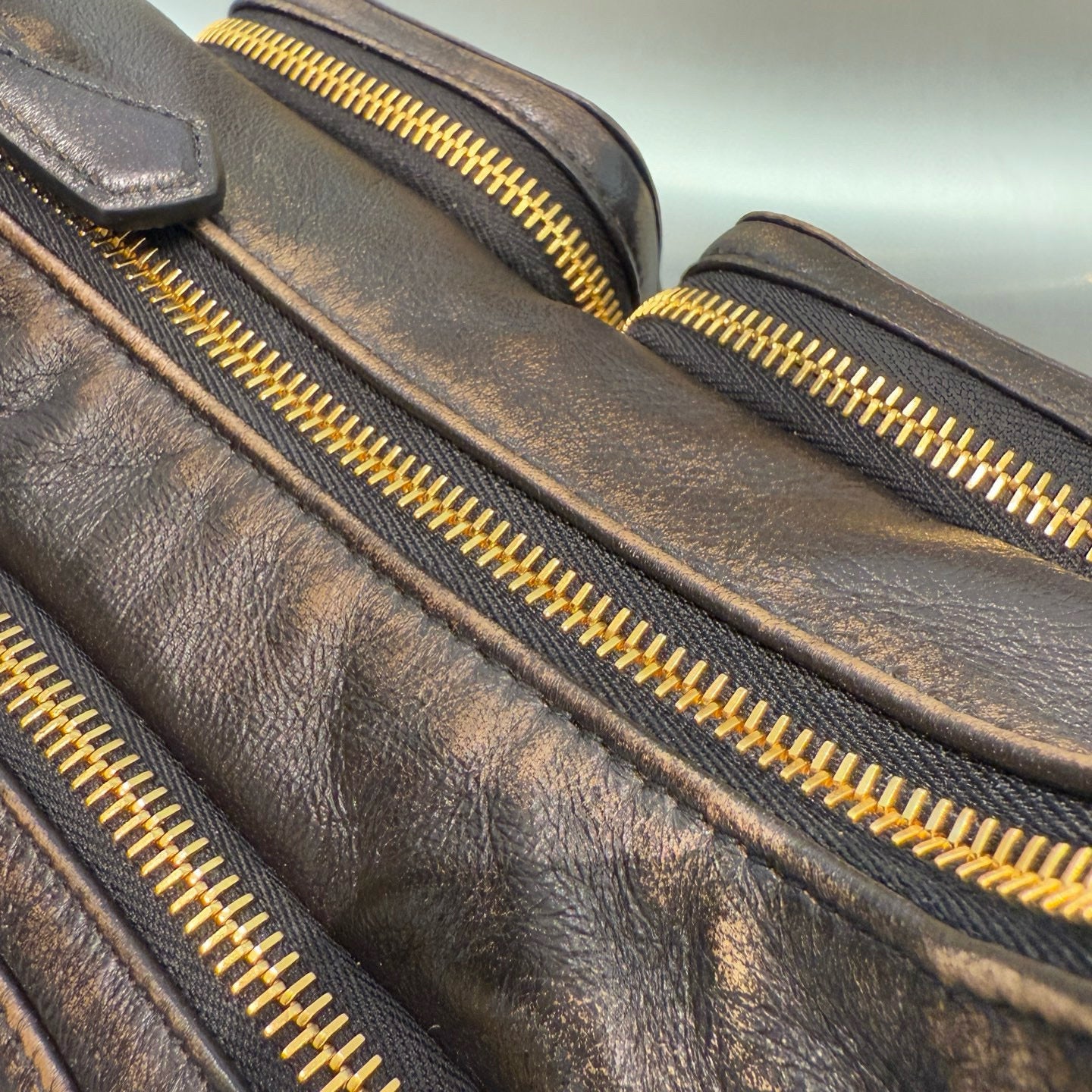 MIU M POCKET NAPPA LEATHER BAG