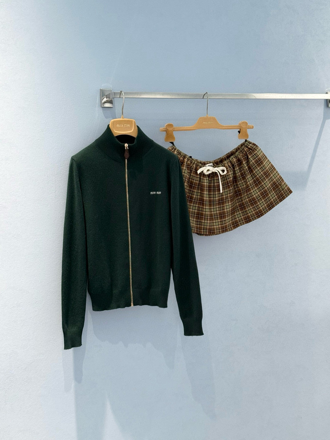 MIU M ZIP CARDIGAN
