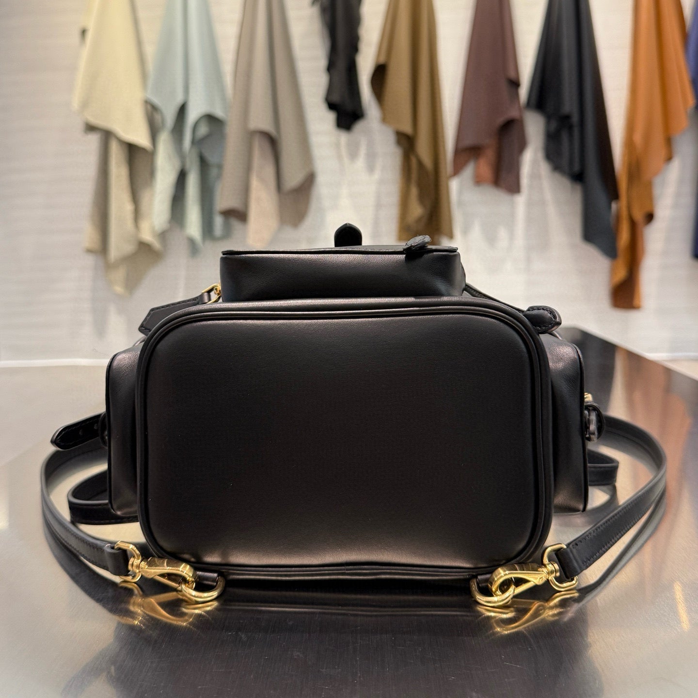 MIU M LEATHER BACKPACK