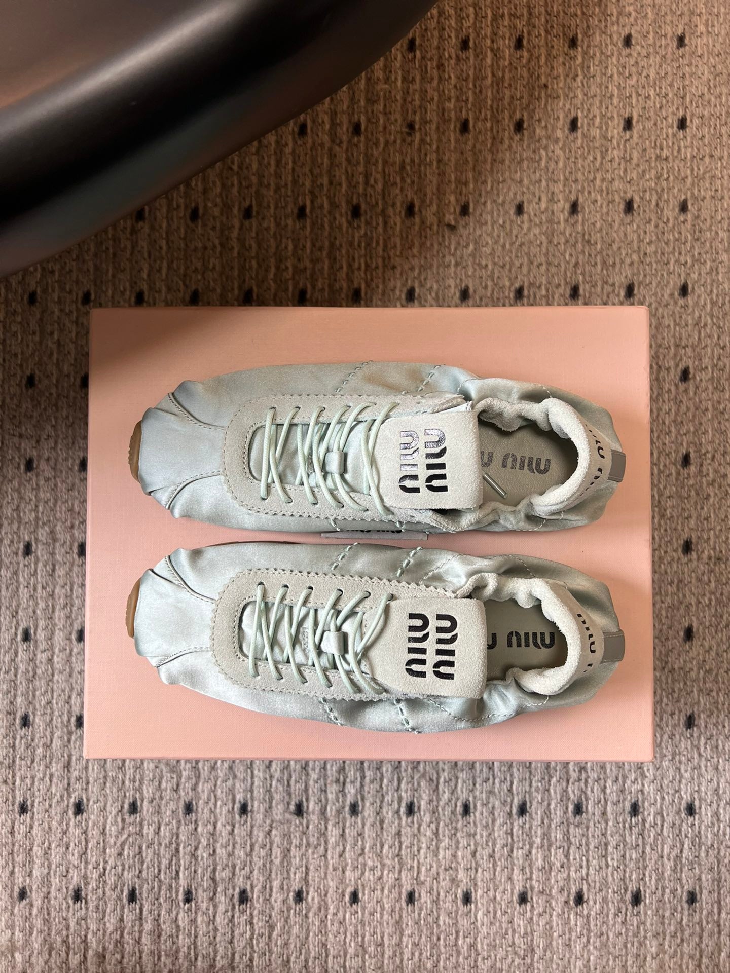 MIU M SATIN SNEAKERS