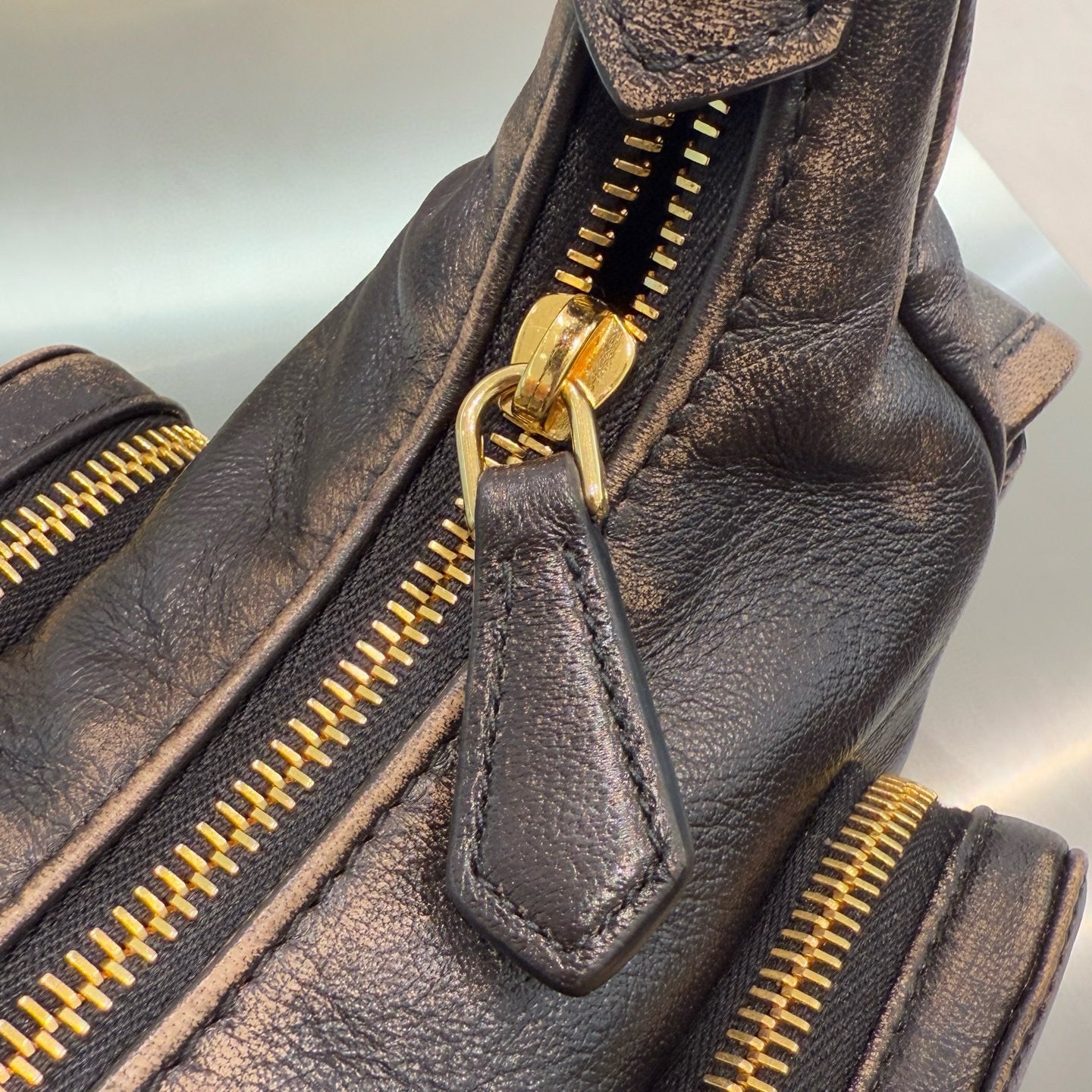MIU M POCKET NAPPA LEATHER BAG