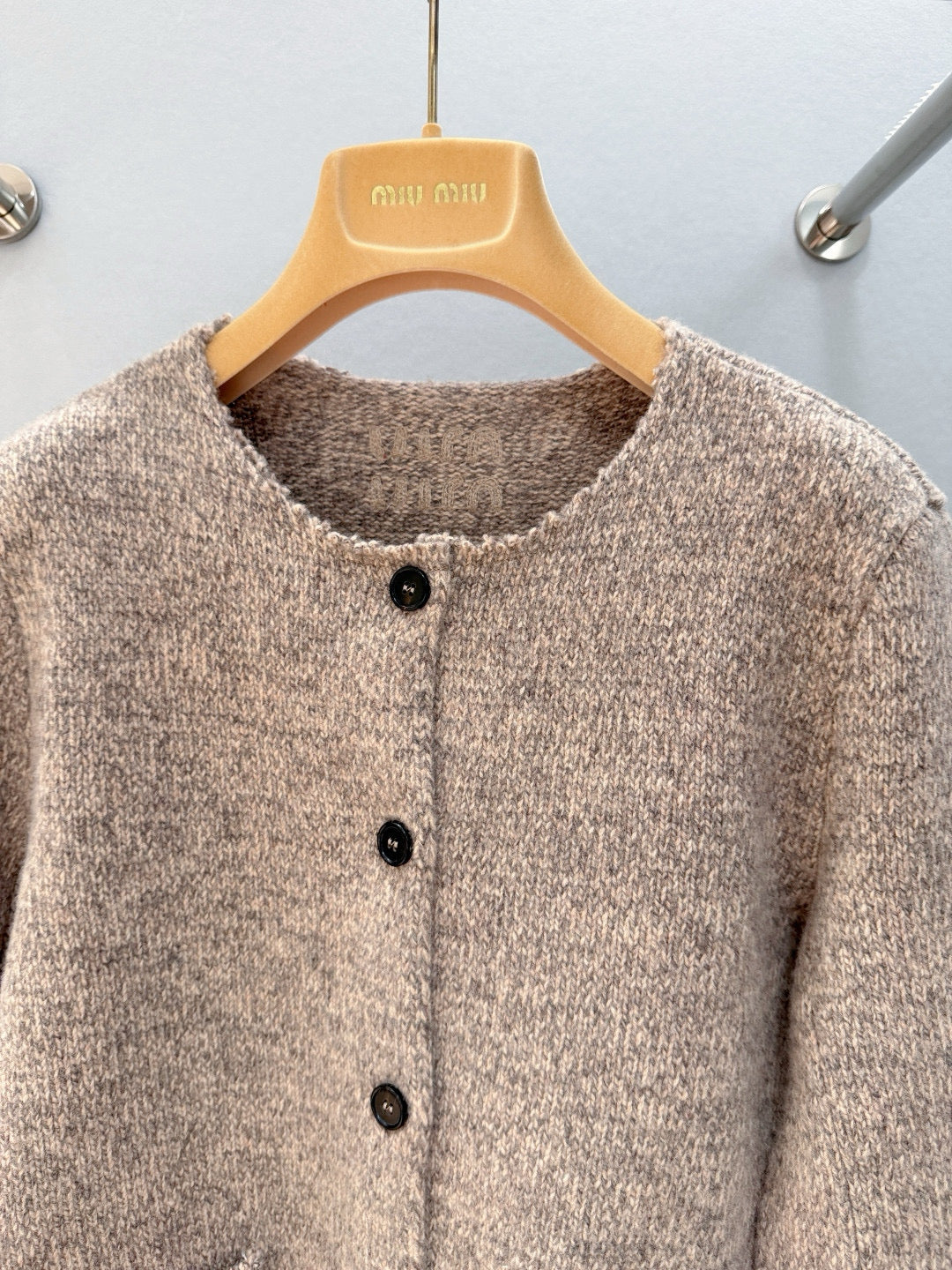 MIU M ZIP CARDIGAN